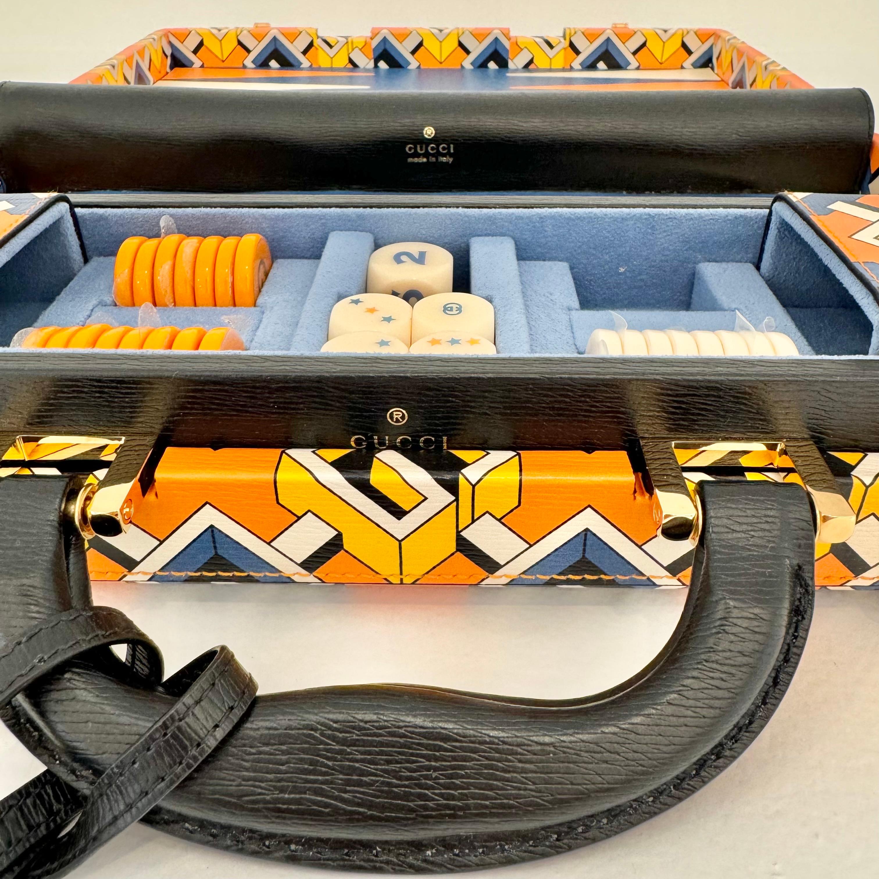 Isometric G Backgammon-Reisekoffer von Gucci, 2020er-Jahre, Italien im Angebot 7