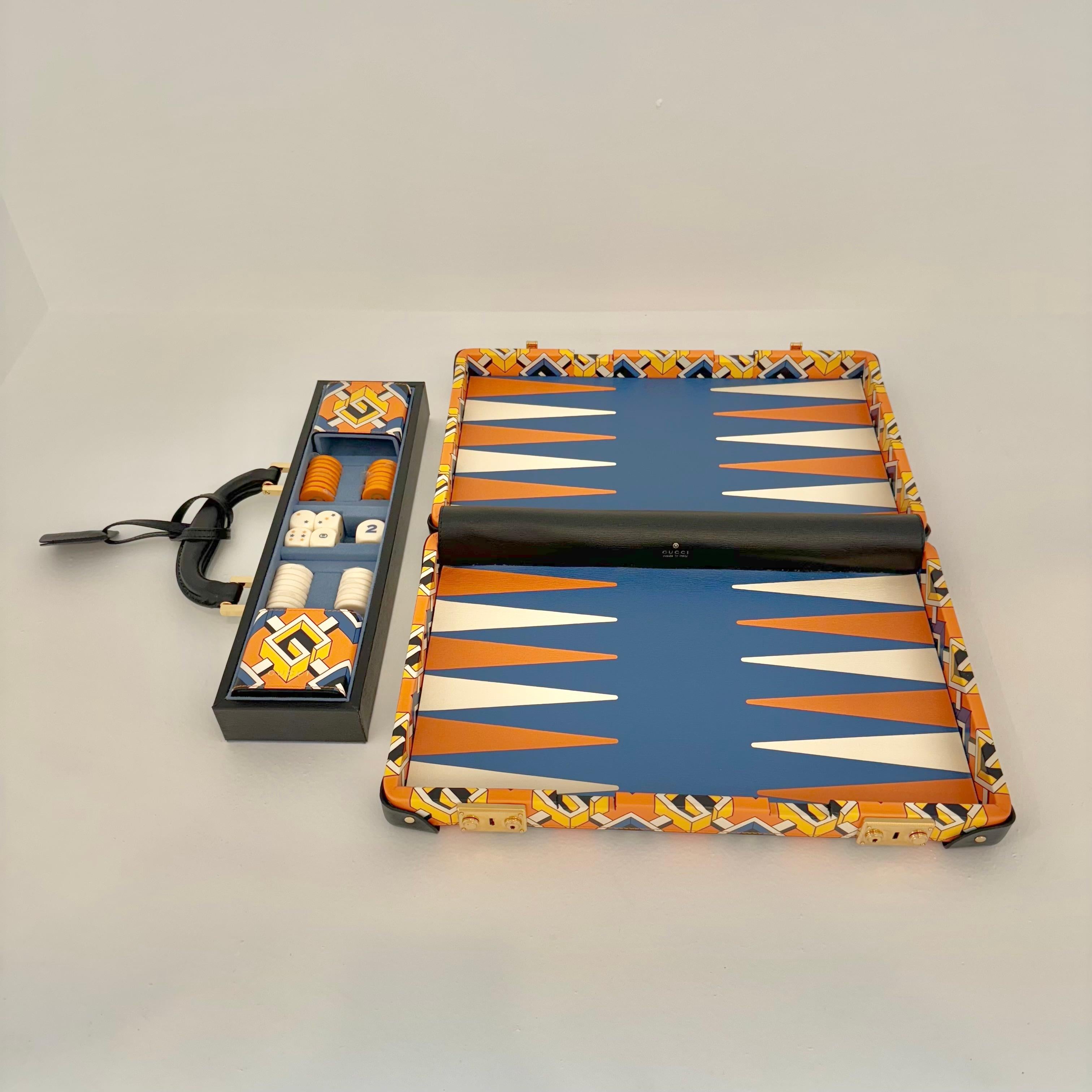 Isometric G Backgammon-Reisekoffer von Gucci, 2020er-Jahre, Italien im Angebot 8