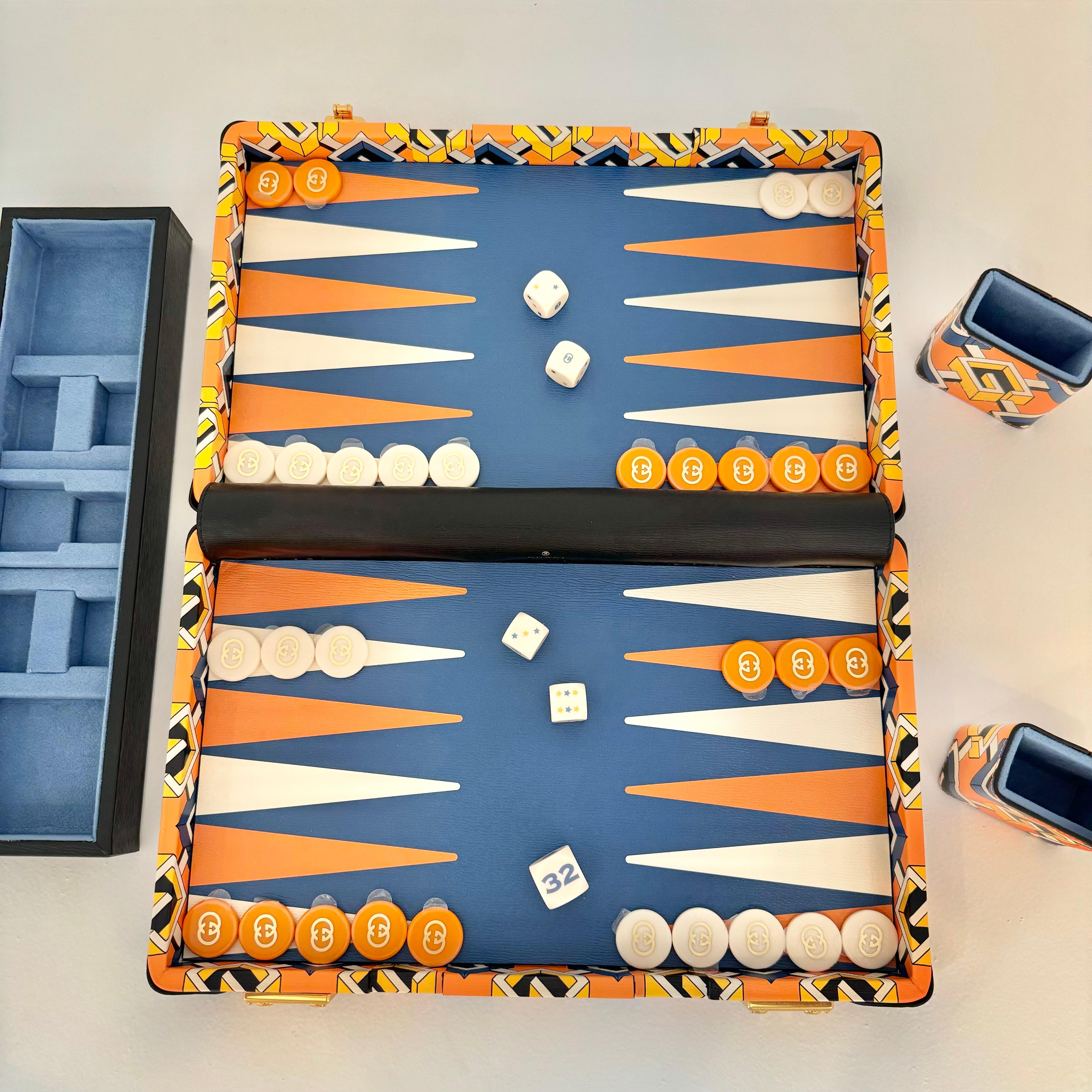Isometric G Backgammon-Reisekoffer von Gucci, 2020er-Jahre, Italien im Angebot 11