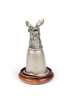Gucci Italian 1970's Silver Plated Stag's Head Stirrup Cup