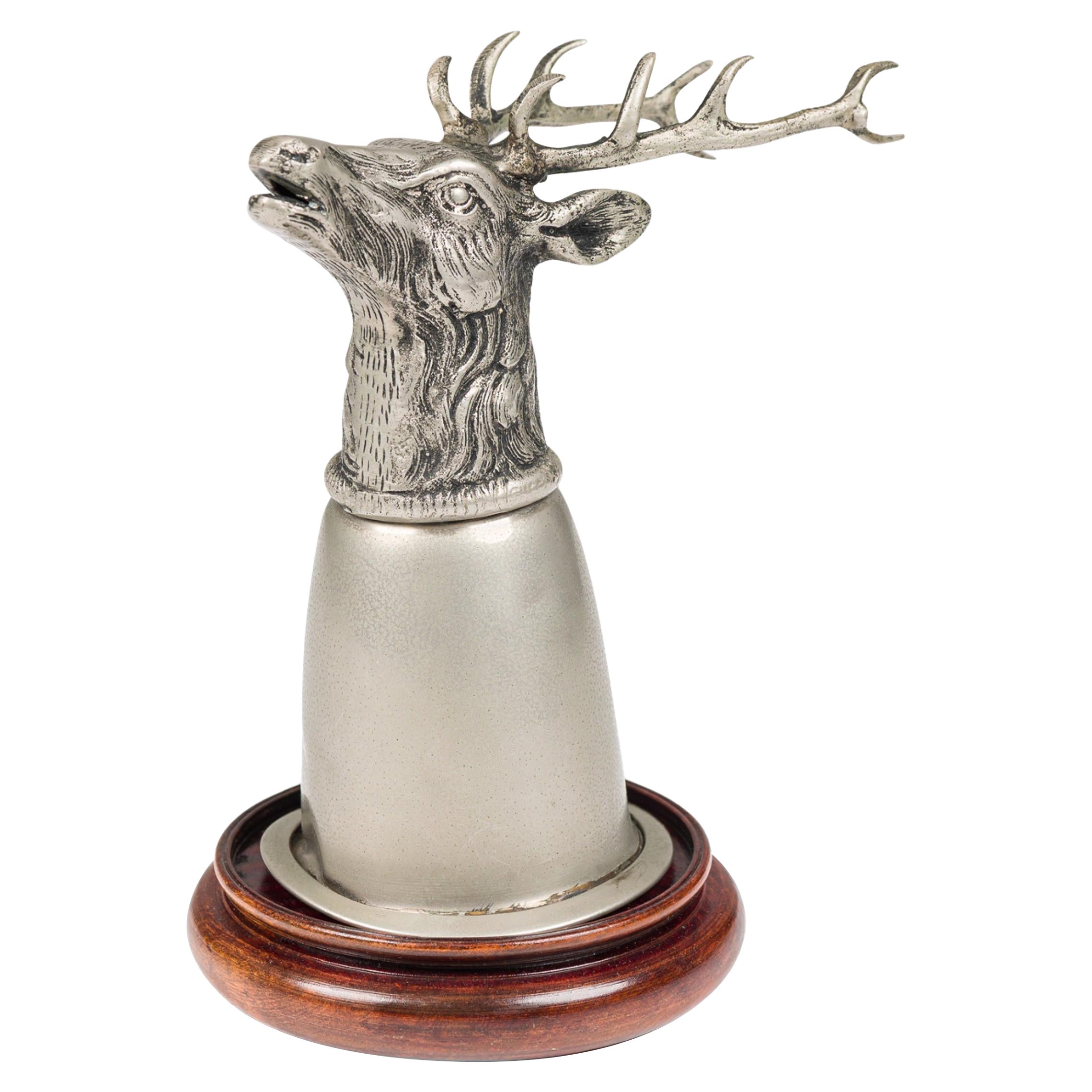 Estribera Gucci Italian 1970
s Cabeza de Ciervo Plateada en venta