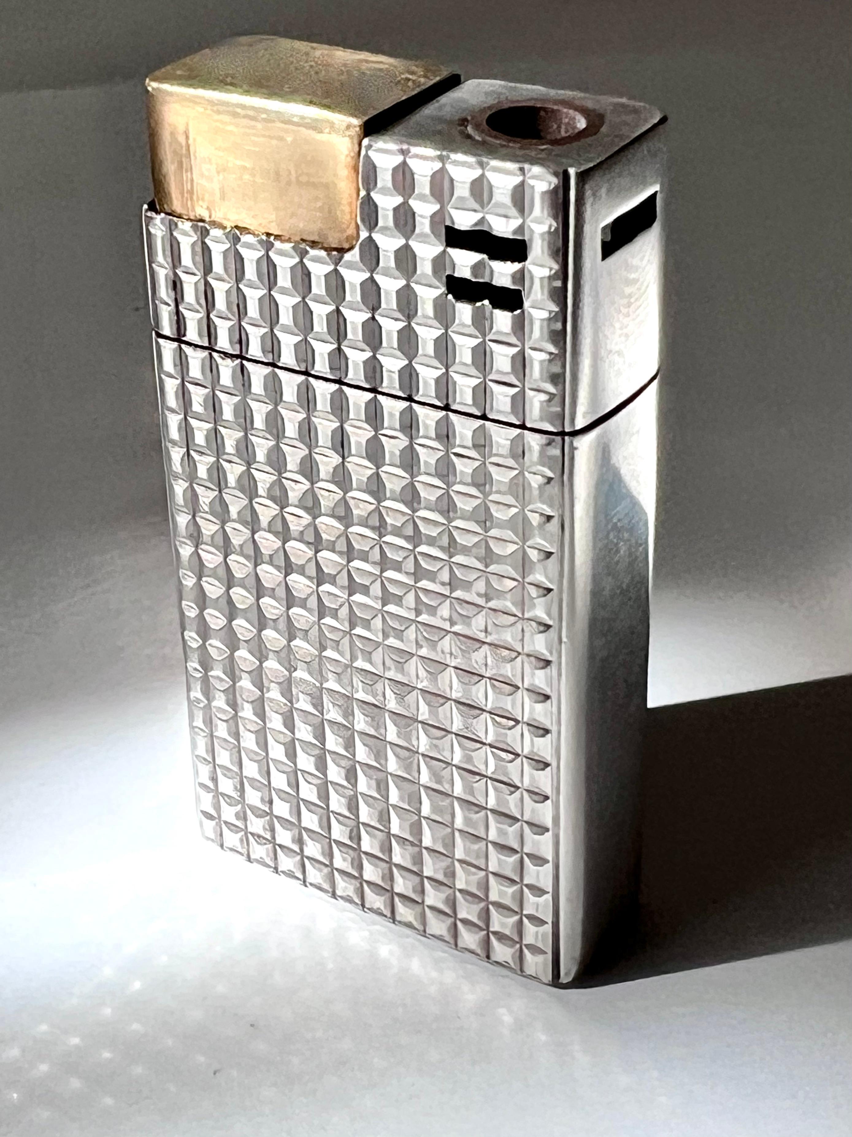 Gucci Italian Sterling Silver and 18 Karat Gold Cigarette or 420 Lighter For Sale 1