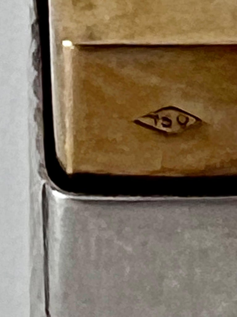 Gucci Italian Sterling Silver and 18 Karat Gold Cigarette or 420