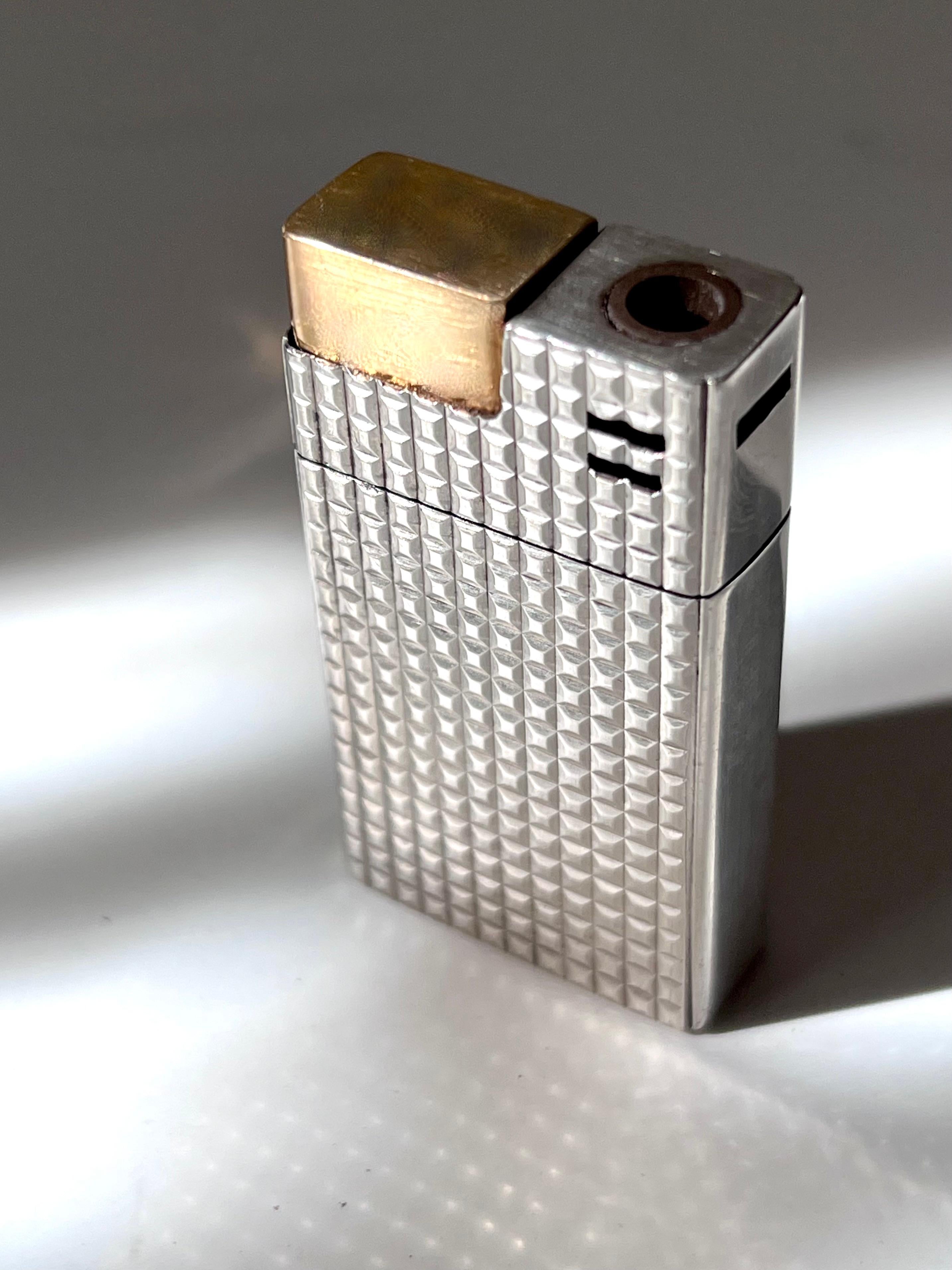 Gucci Italian Sterling Silver and 18 Karat Gold Cigarette or 420 Lighter For Sale 1