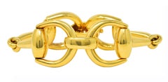 Gucci Italian Vintage 18 Karat Yellow Gold Horse-Bit Link Bracelet