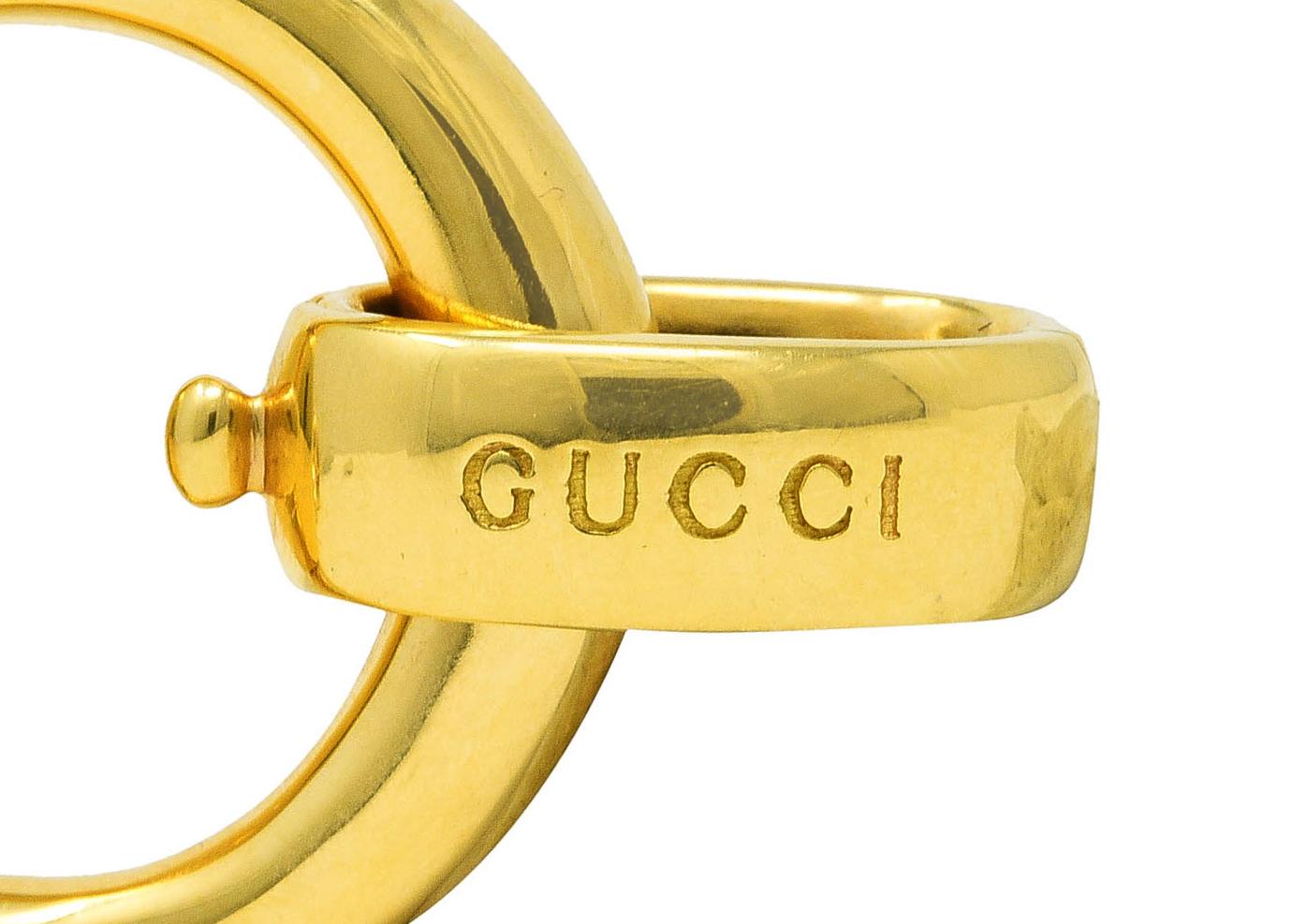 Gucci Italian Vintage 18 Karat Yellow Gold HorseBit Link Bracelet at