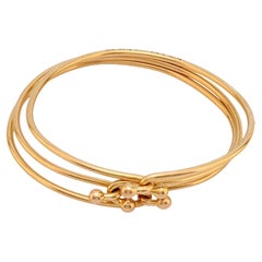 Gucci Italy 14k yellow gold set of three interlocking bangles