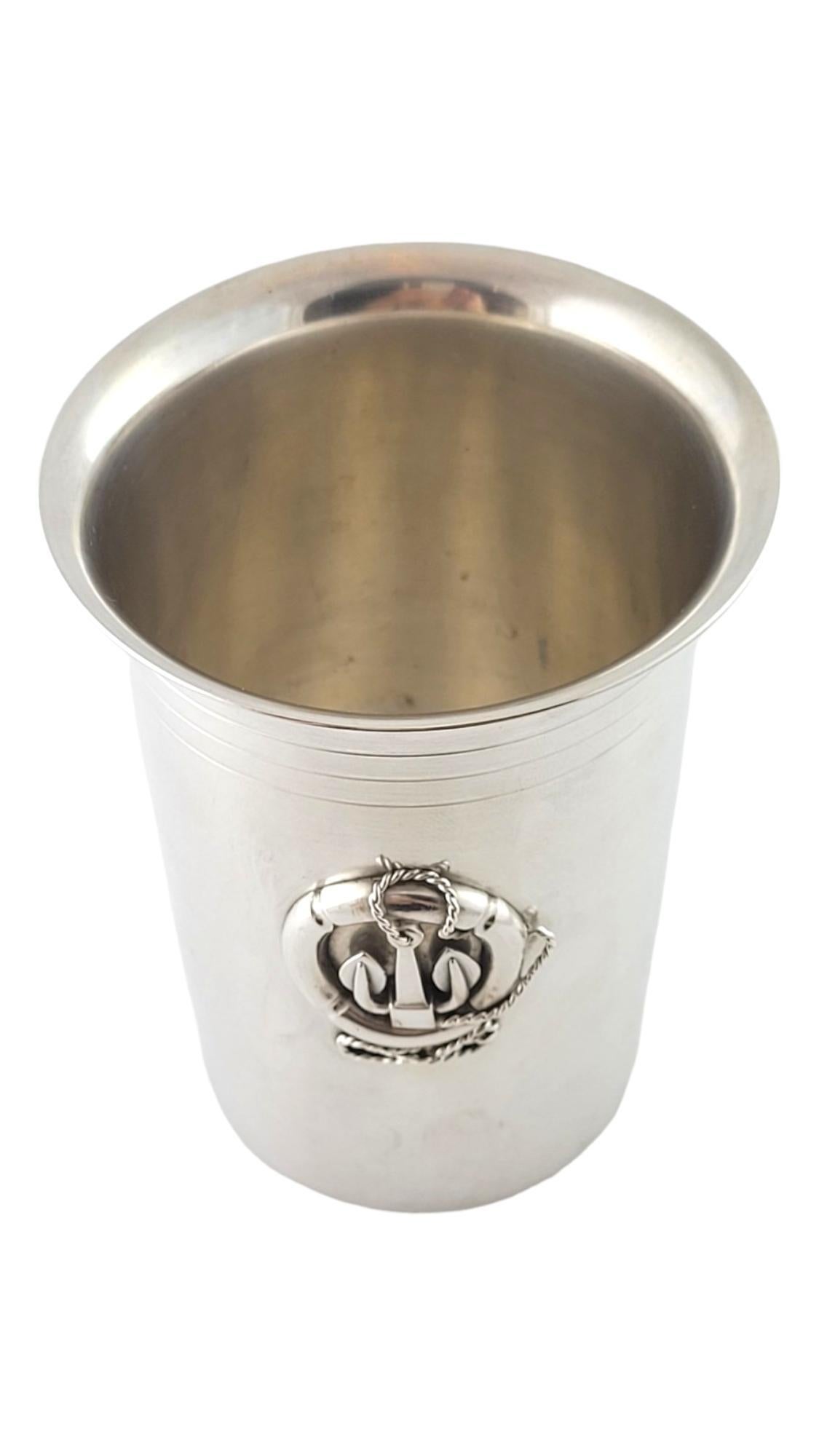 GUCCI Italy 800 Silver Anchor Beaker #18016 In Good Condition For Sale In Washington Depot, CT