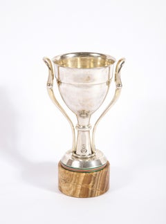 Gucci Italy, a Rare Sterling Silver, Enamel, and Marble Trophy Cup, C. 1970