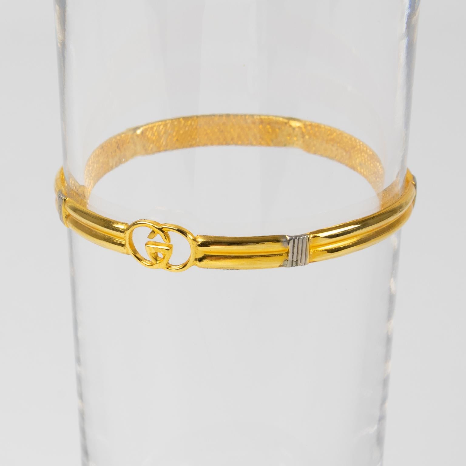 Metal Gucci Barware Silver Plate and Crystal HighBall Tumbler Glasses, 5 pieces For Sale