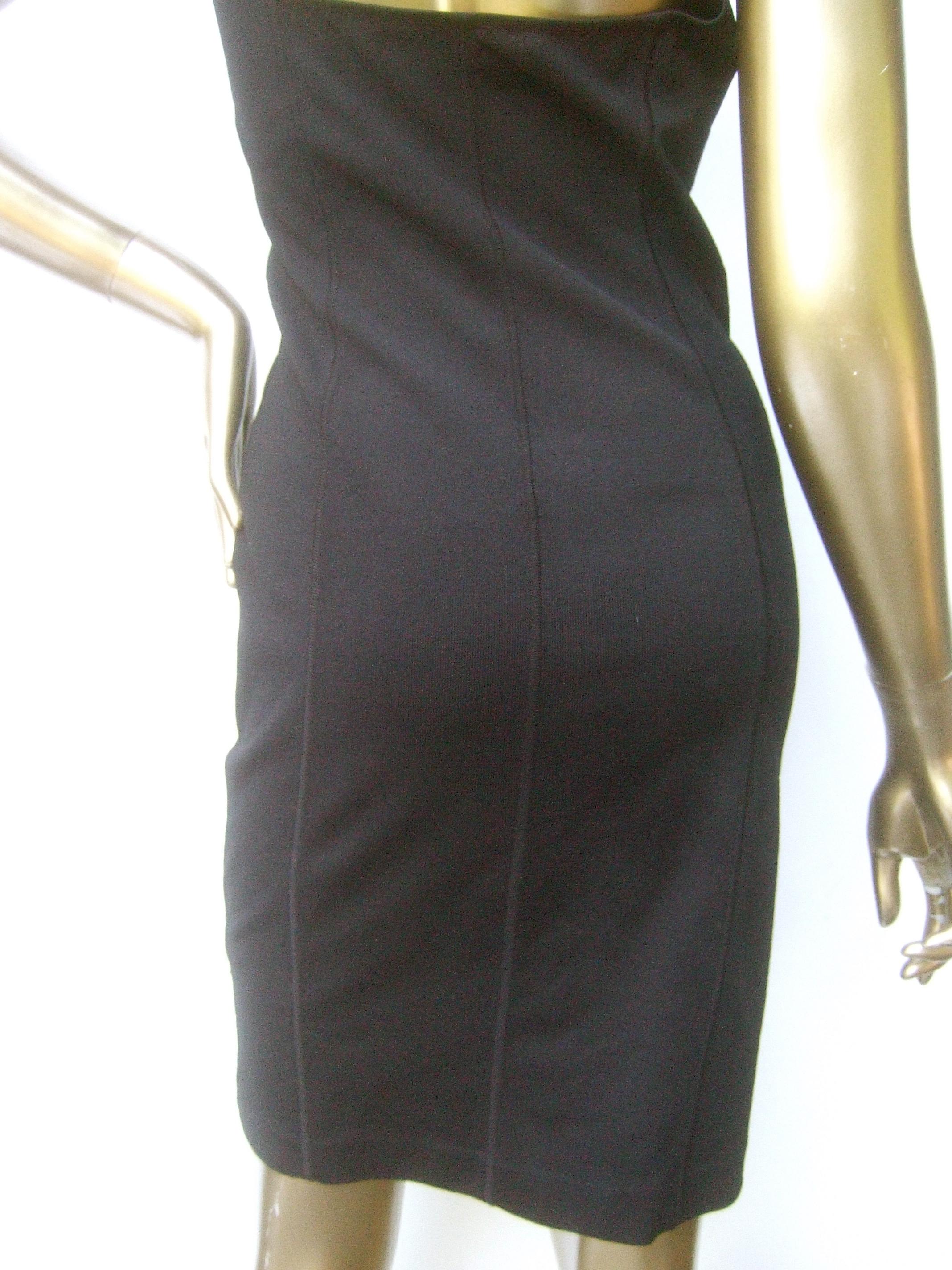 Gucci Italy Chic Black Stretch Knit Tank Dress Tom Ford Era c 1990s For Sale 3