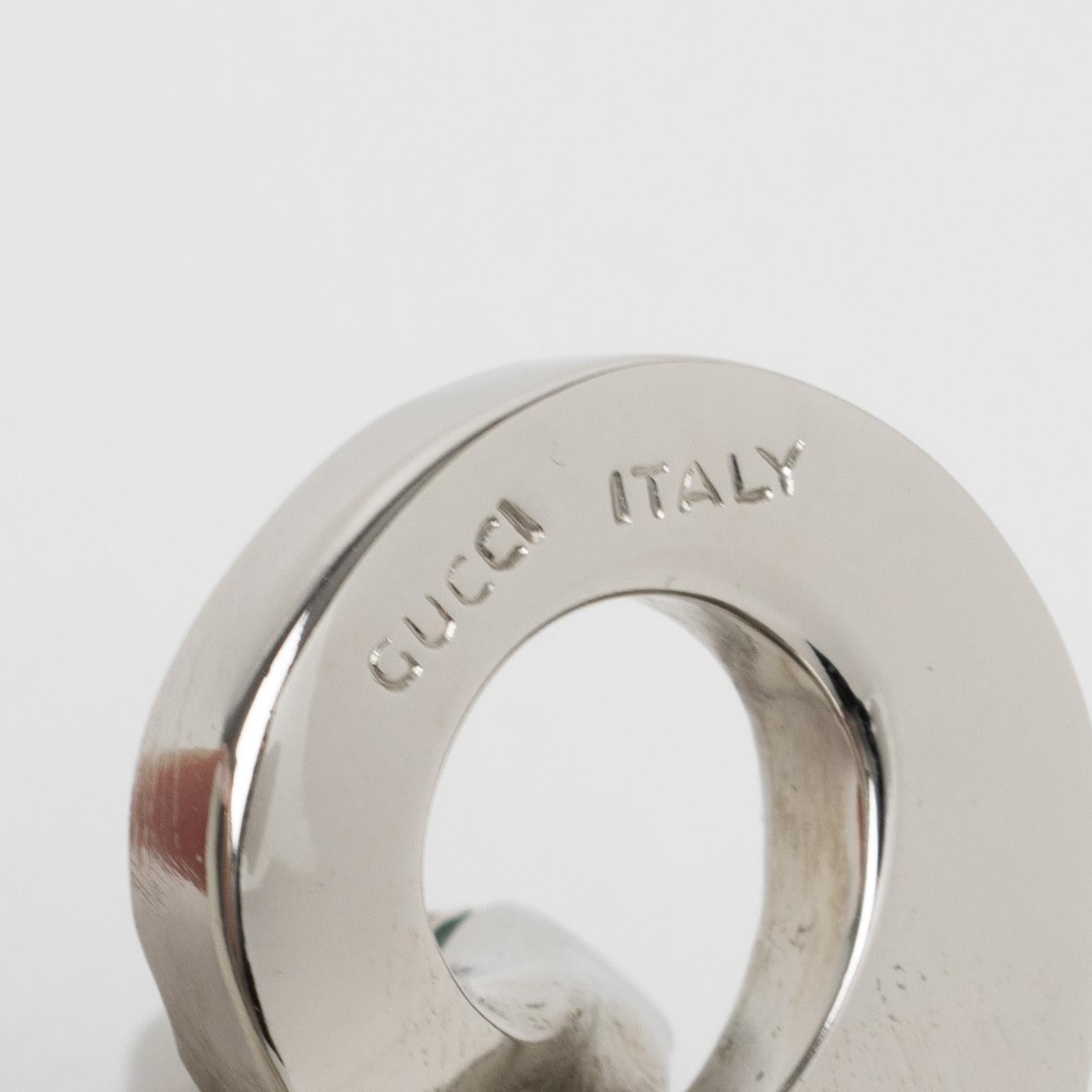 Portavasos ecuestres cromados y esmaltados de Gucci Italia, doce en caja Metal en venta