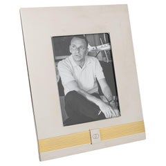Gucci Chrome and Gold Plate Picture Frame, circa 1980