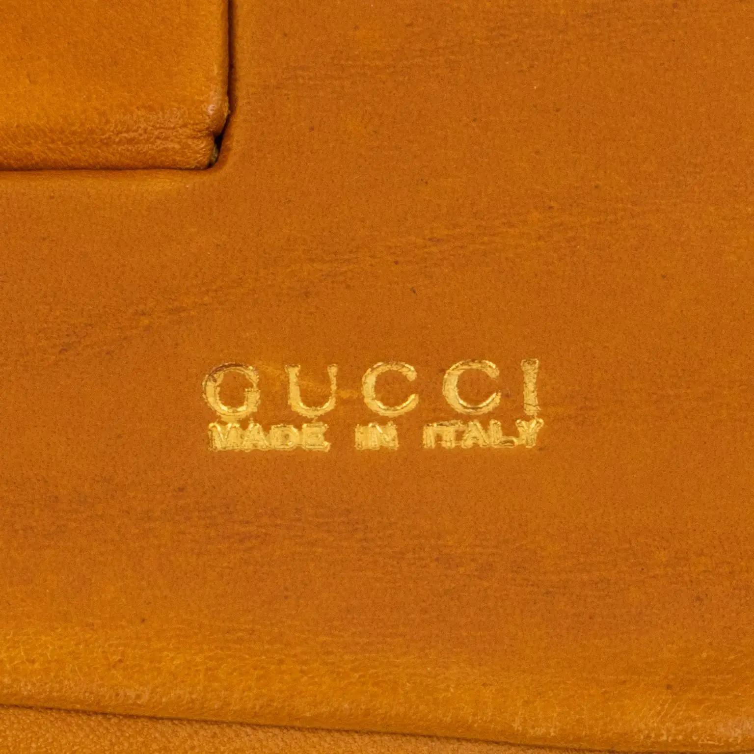 Late 20th Century Gucci, Italy Cognac Leather Picture Frame, 1970s