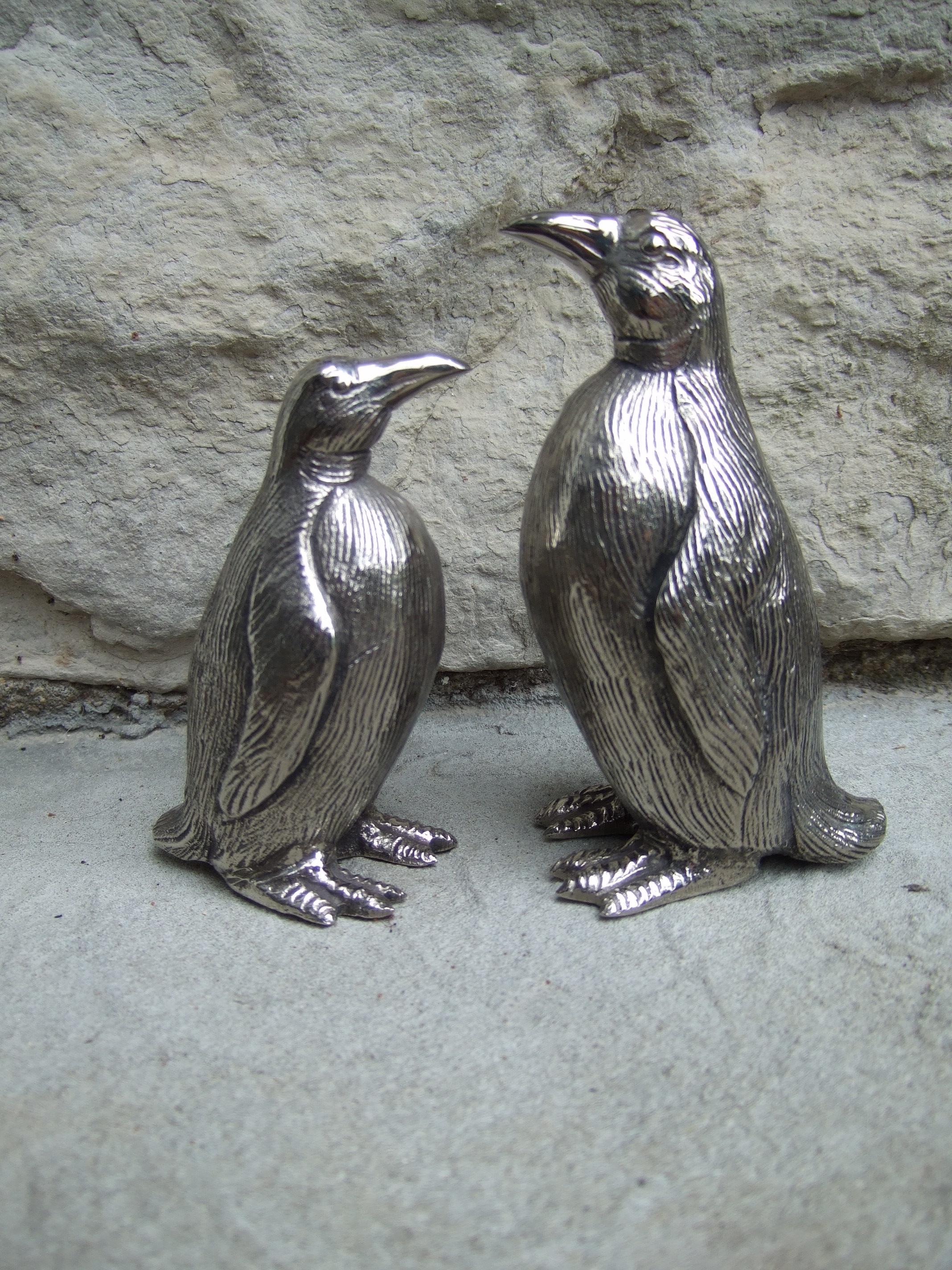 Gucci Italy Elegant Silver Metal Salt & Pepper Shakers c 1970s  For Sale 6