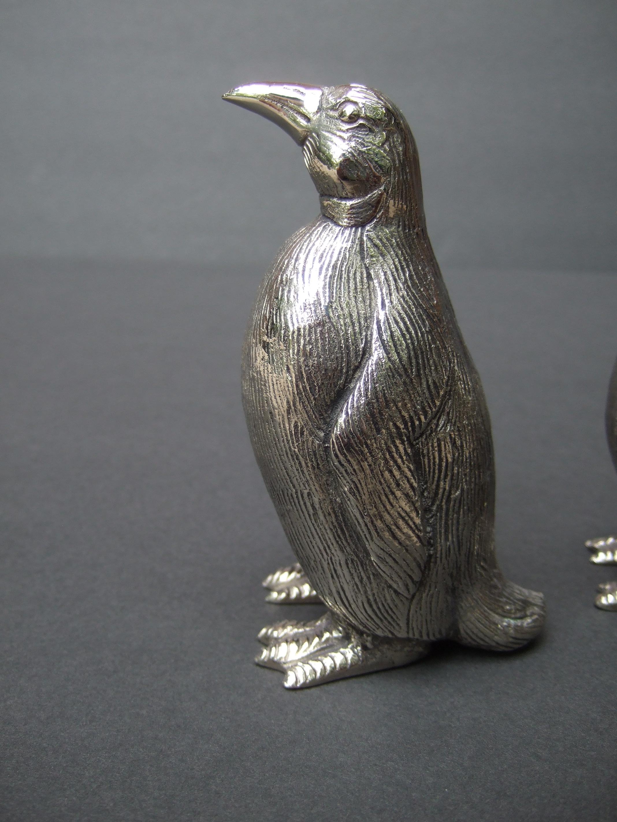 Gucci Italy Elegant Silver Metal Salt & Pepper Shakers c 1970s  For Sale 7