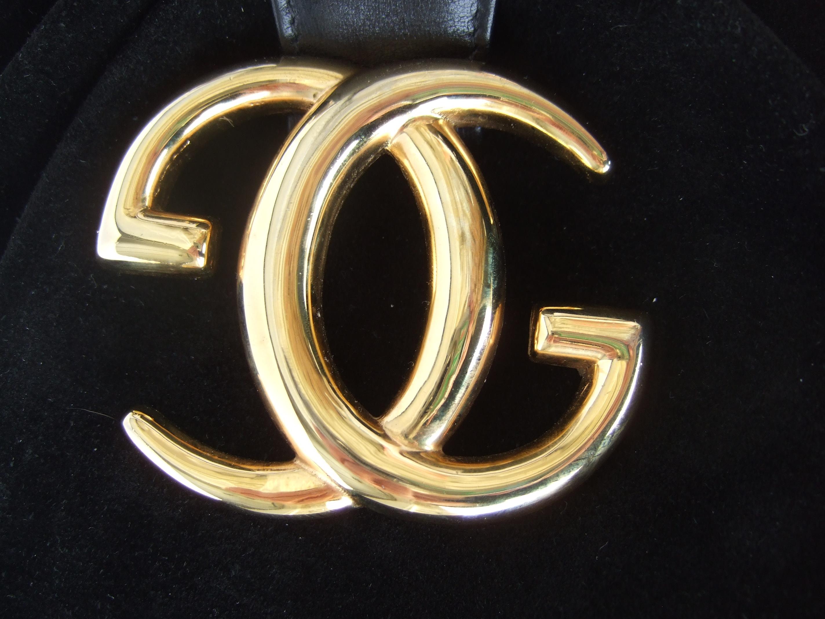 Gucci Italy Extremely Rare Black Suede Lucite Handle Handbag c 1970s 2