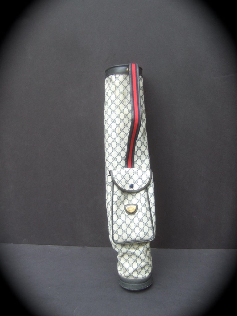 Gucci Italy Extremely Rare Blue G G Monogram Compact Size Golf Bag c