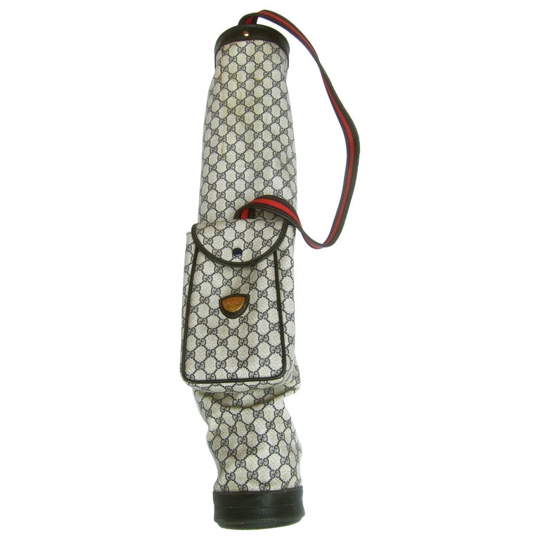 Gucci Italy Extremely Rare Blue G G Monogram Compact Size Golf Bag c