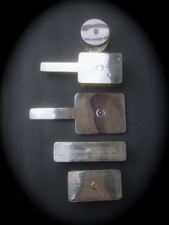 Gucci Italy Extremely Rare Sterling Silver Art Deco Vanity Grooming Set c 1950