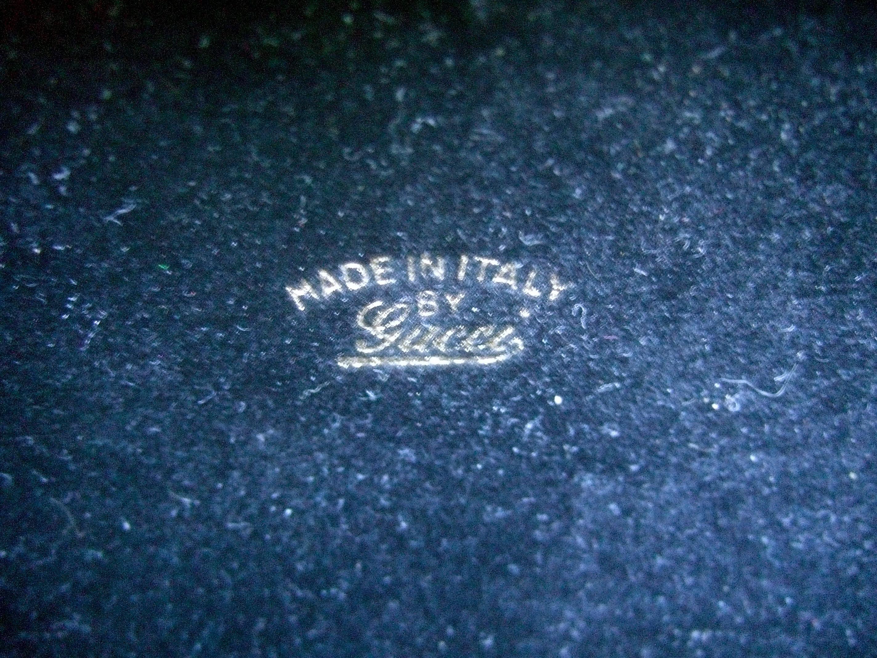 Gucci Italy Rare Gilt Metal Minaudière Clutch Bag c 1970s 10