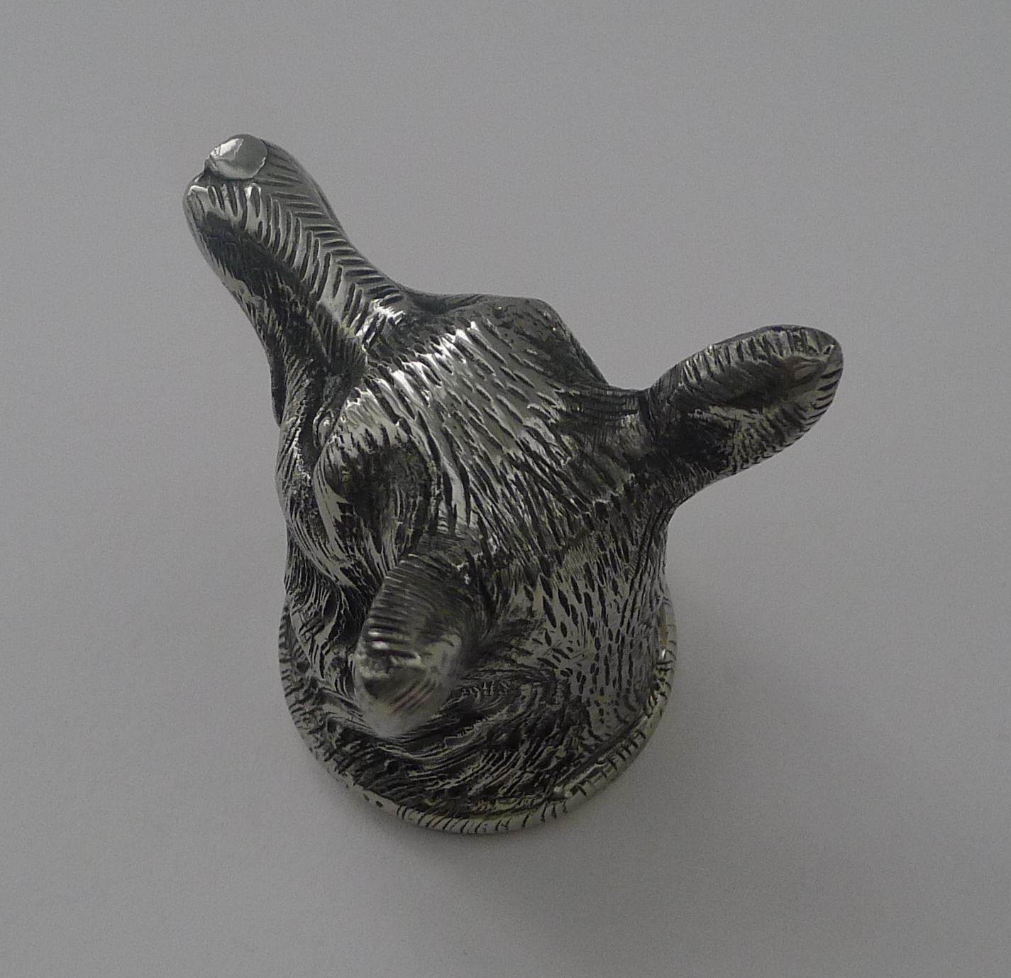 Mid-Century Modern Gucci, Italy - Handsome Fox Head Bottle Opener c.1970 For Sale