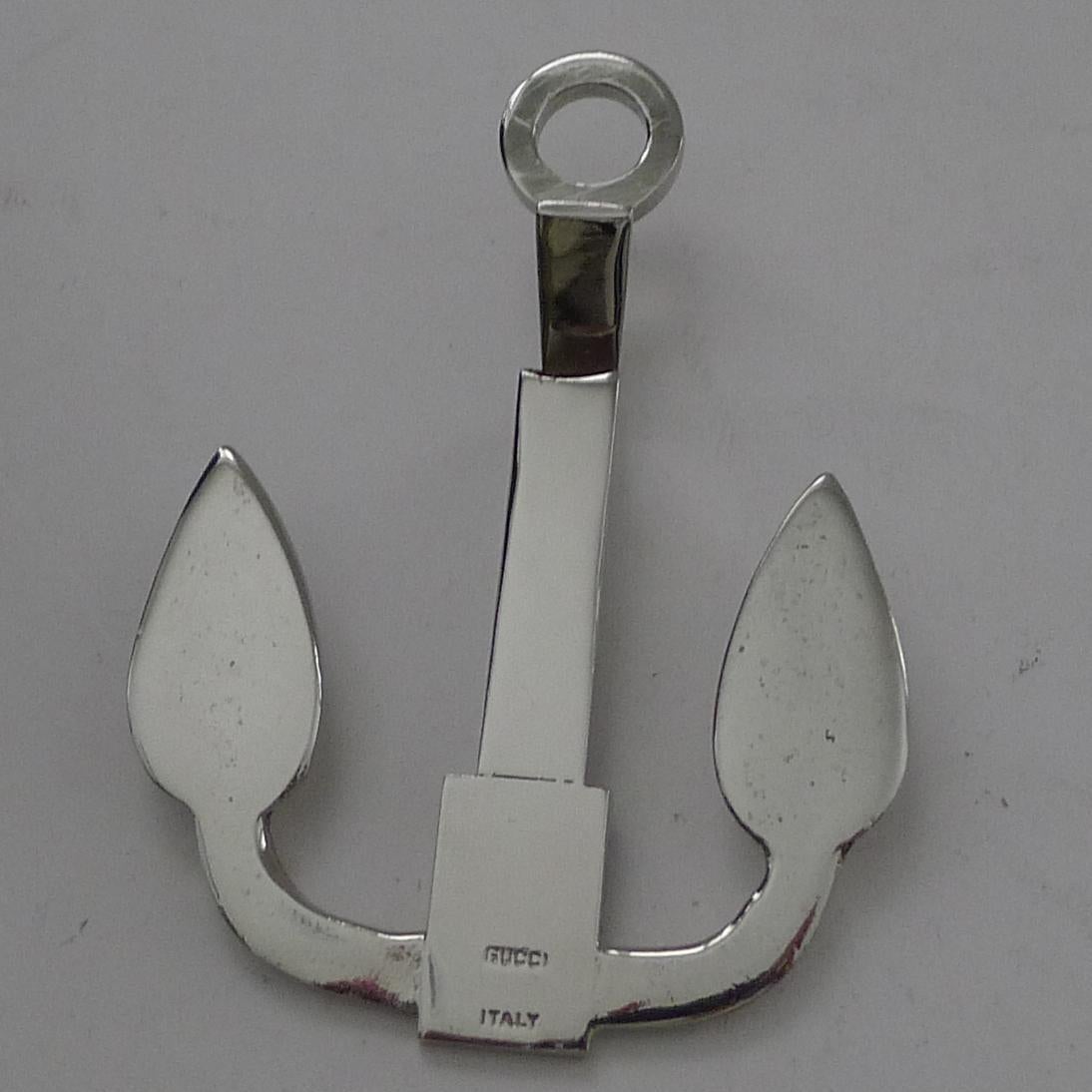 Mid-Century Modern Gucci, Italy - Nautical Anchor Bottle Opener c.1970/1980 For Sale
