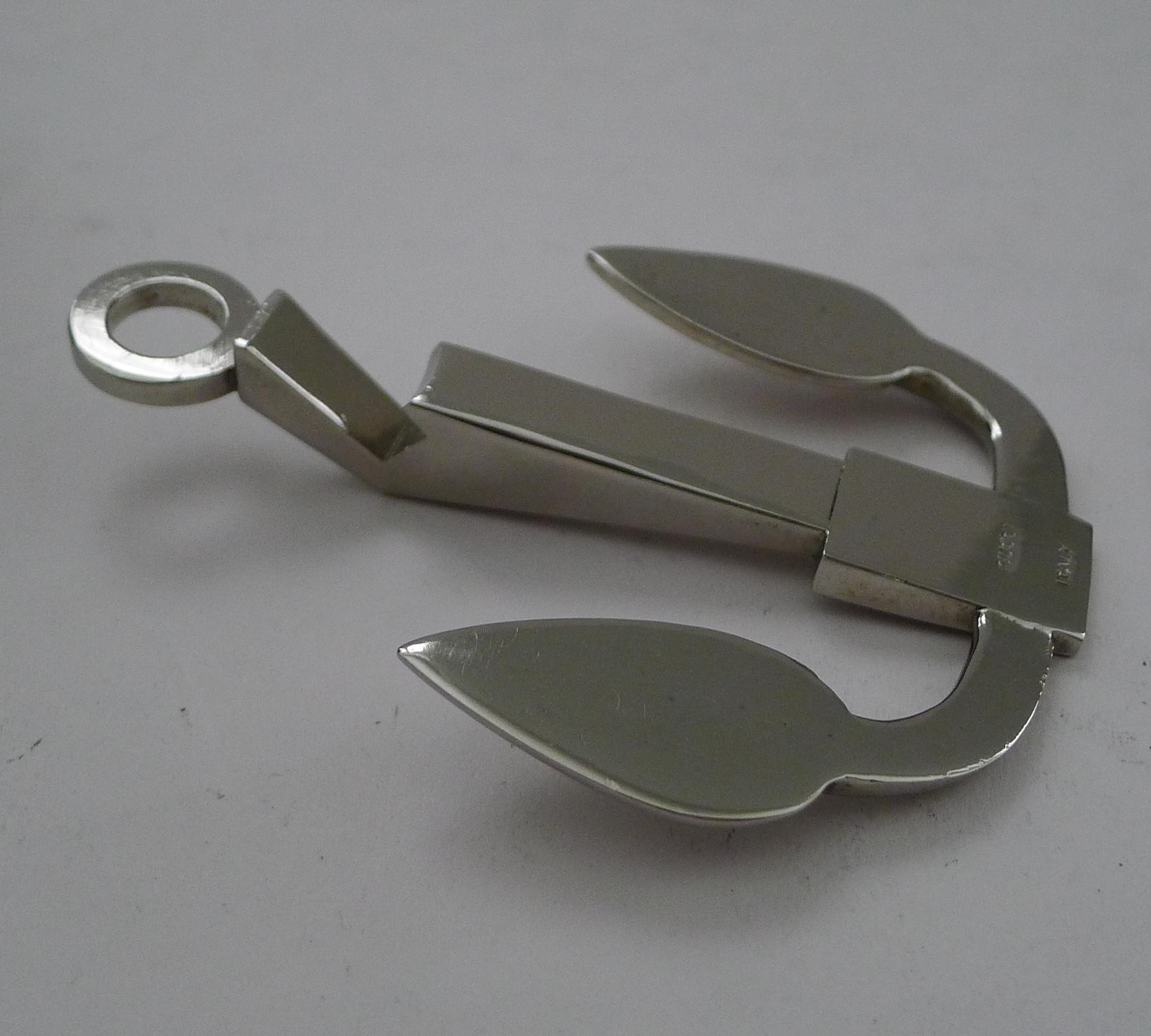 Gucci, Italy - Nautical Anchor Bottle Opener c.1970/1980 In Good Condition For Sale In Bath, GB