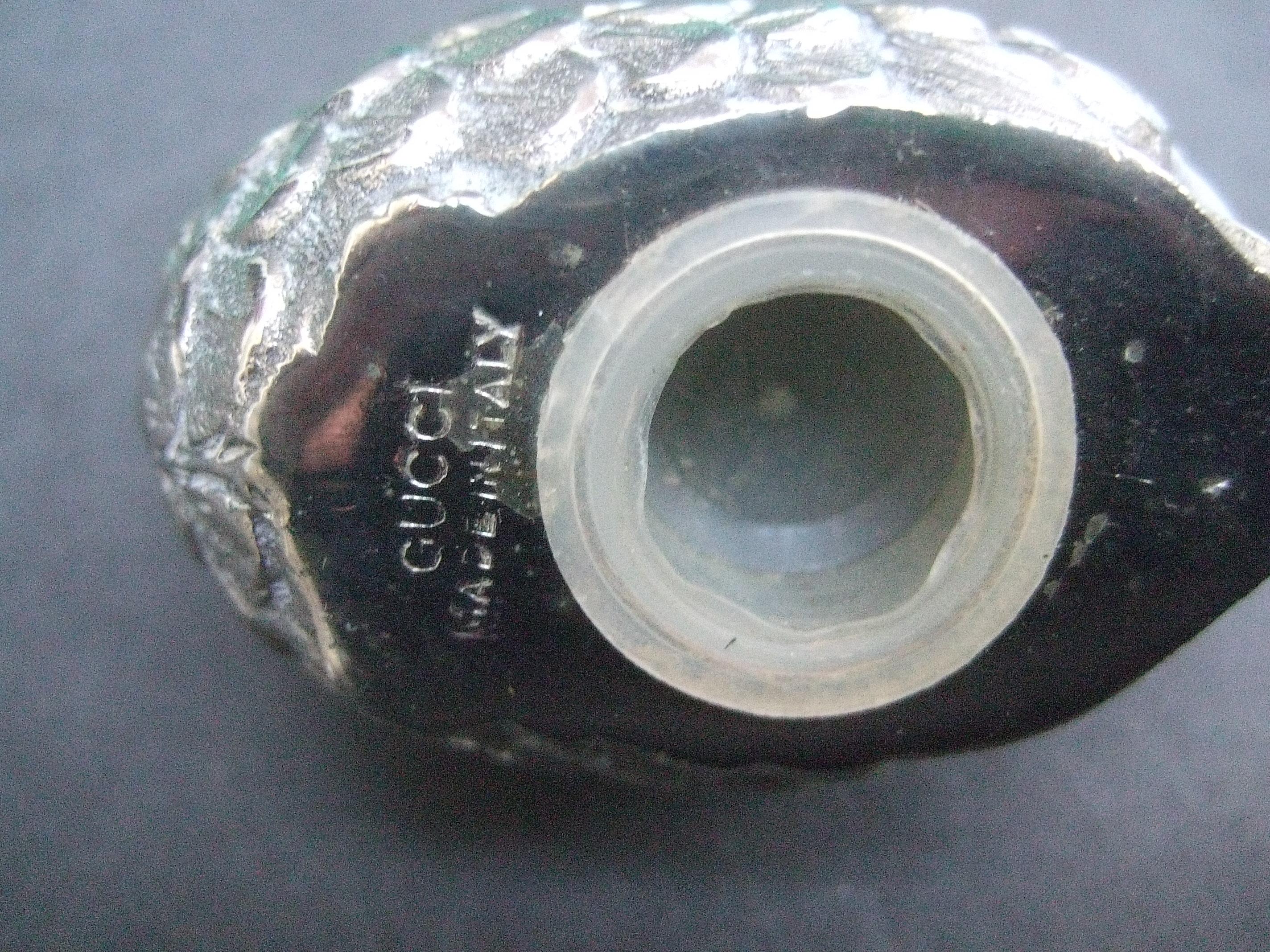 Gucci Italy Pair of Silver Metal Salt & Pepper Shakers c 1970s 6
