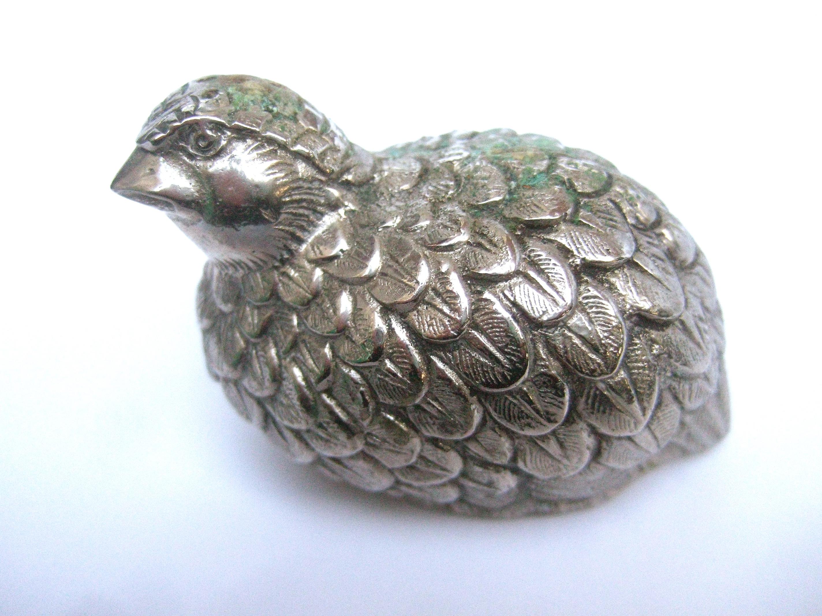 Gucci Italy Pair of Silver Metal Salt & Pepper Shakers c 1970s 2