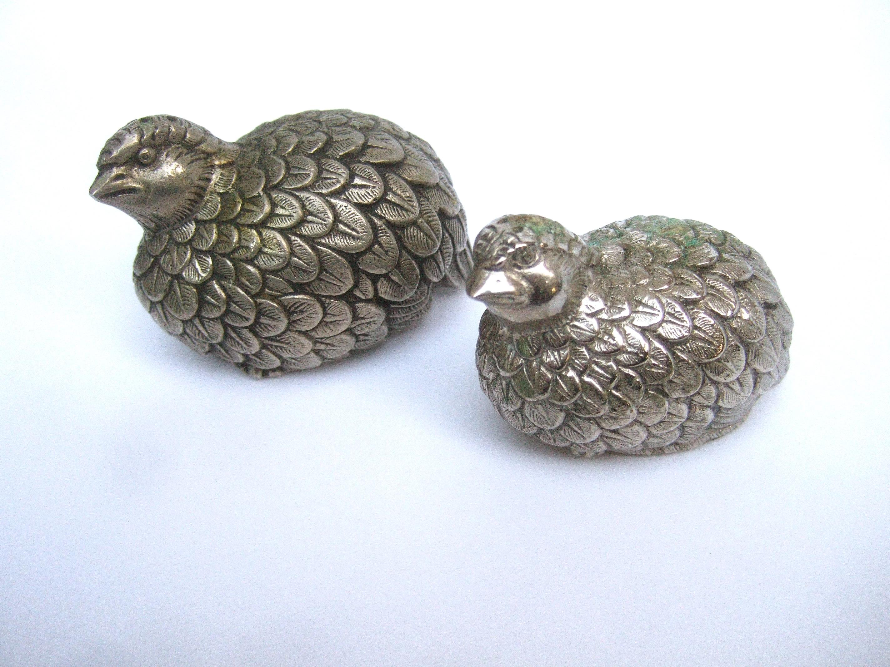 Gucci Italy Pair of Silver Metal Salt & Pepper Shakers c 1970s 4