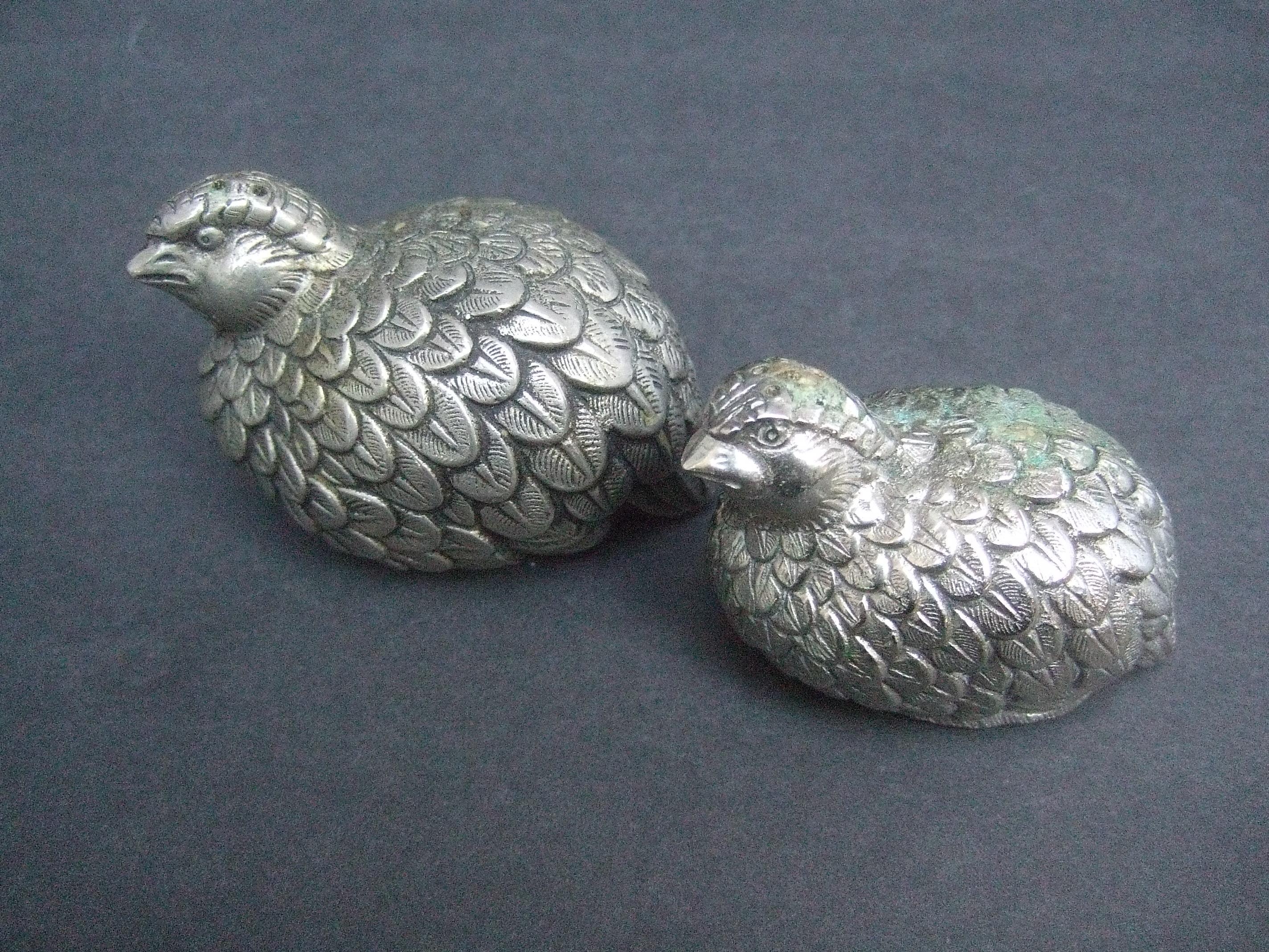 Gucci Italy Pair of Silver Metal Salt & Pepper Shakers c 1970s 5