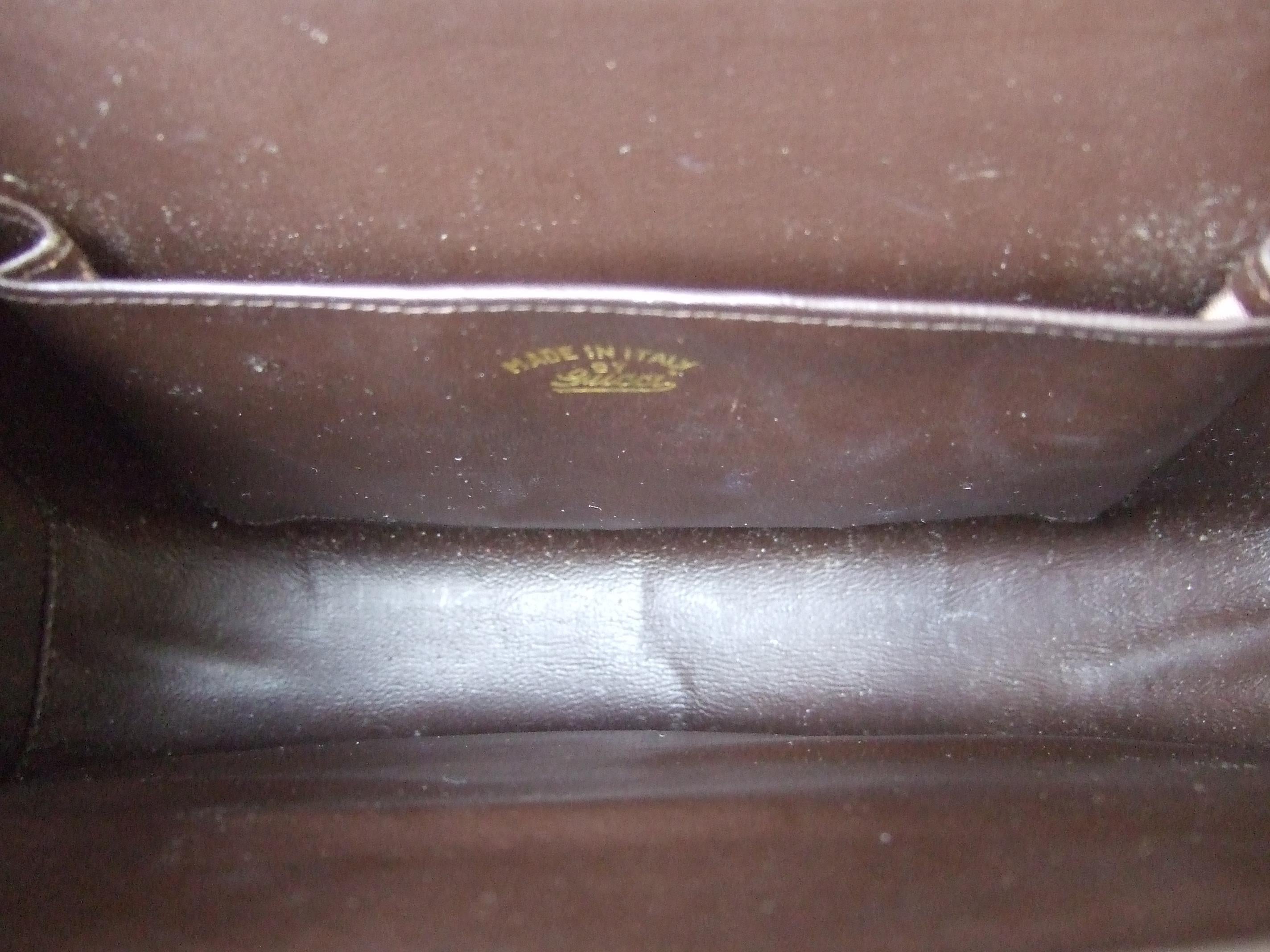 Gucci Italien Seltene Bernstein Lucite Braun Wildleder Clutch ca. 1970er 11