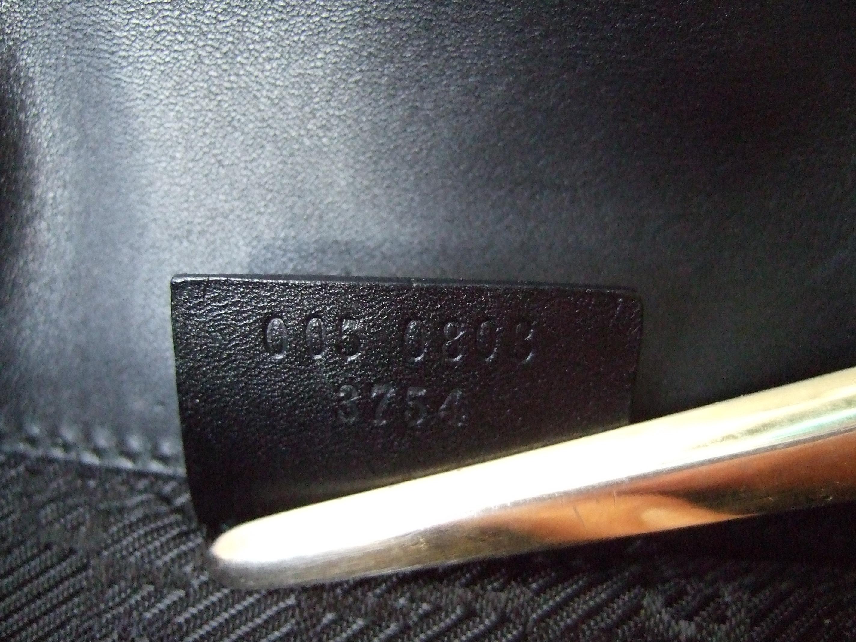 Gucci Italy Rare Black Suede Tiger Emblem Handbag Tom Ford Era c 2000 13