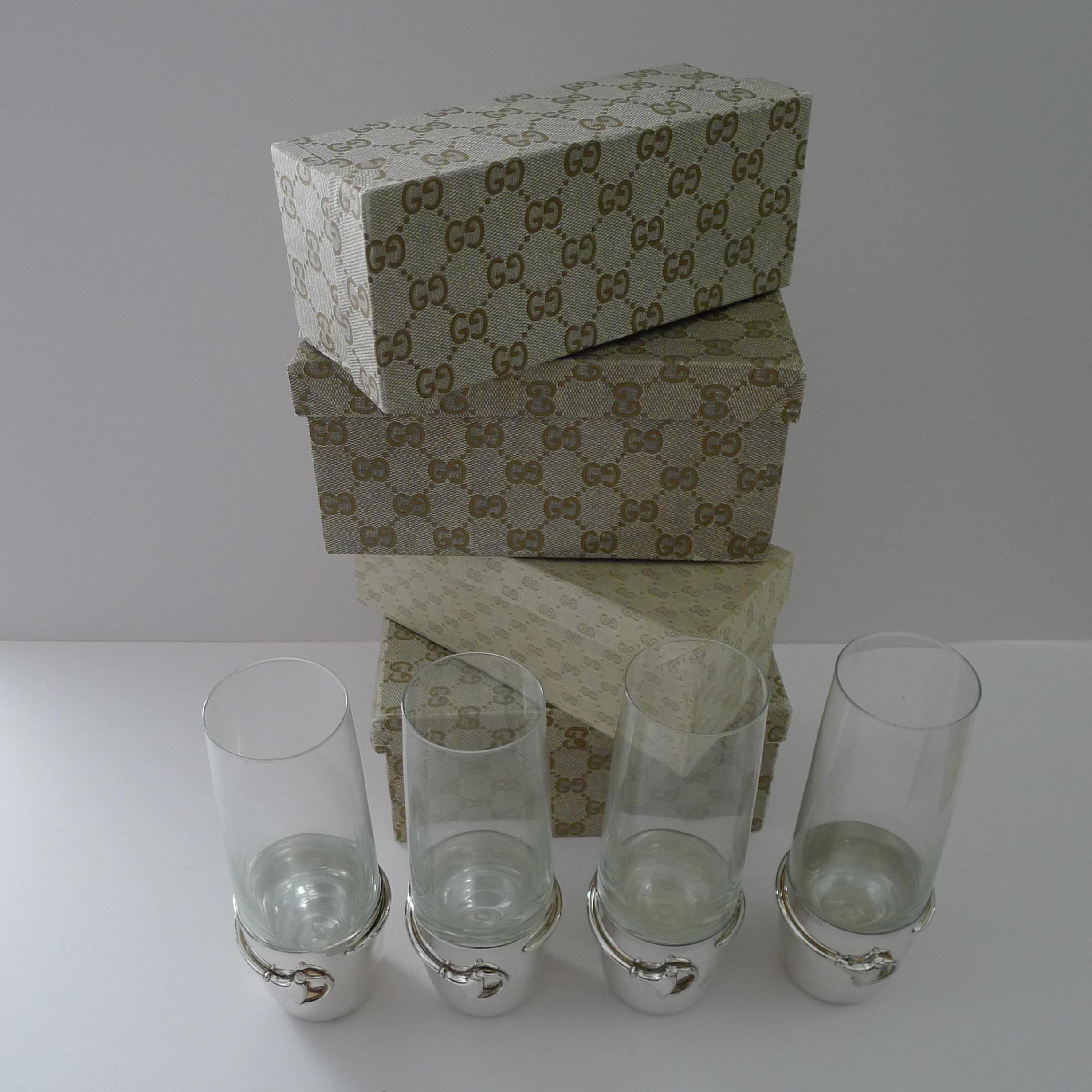Gucci, Italia - Raro set di quattro bicchieri Snaffle Highball c.1970 in vendita 4
