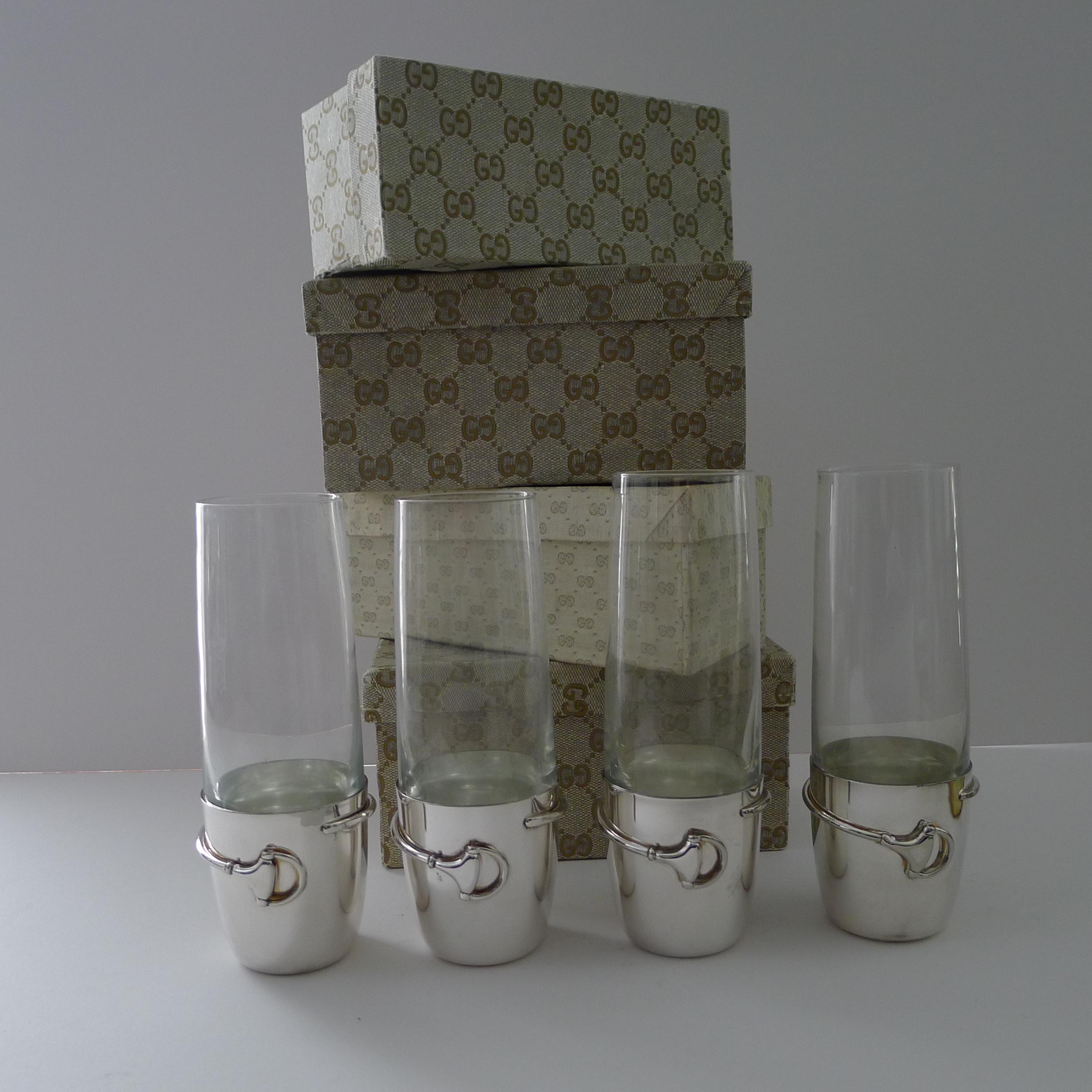 Gucci, Italia - Raro set di quattro bicchieri Snaffle Highball c.1970 in vendita 5