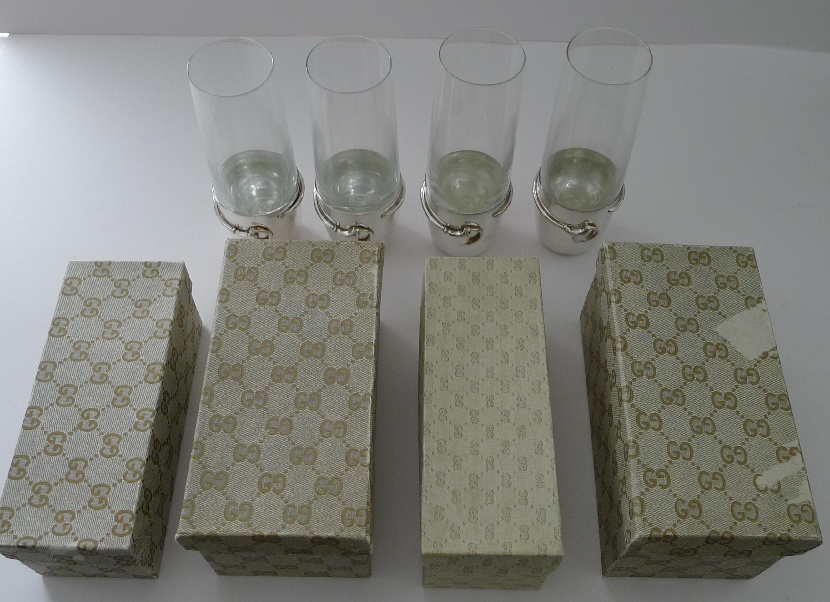 Gucci, Italia - Raro set di quattro bicchieri Snaffle Highball c.1970 in vendita 6