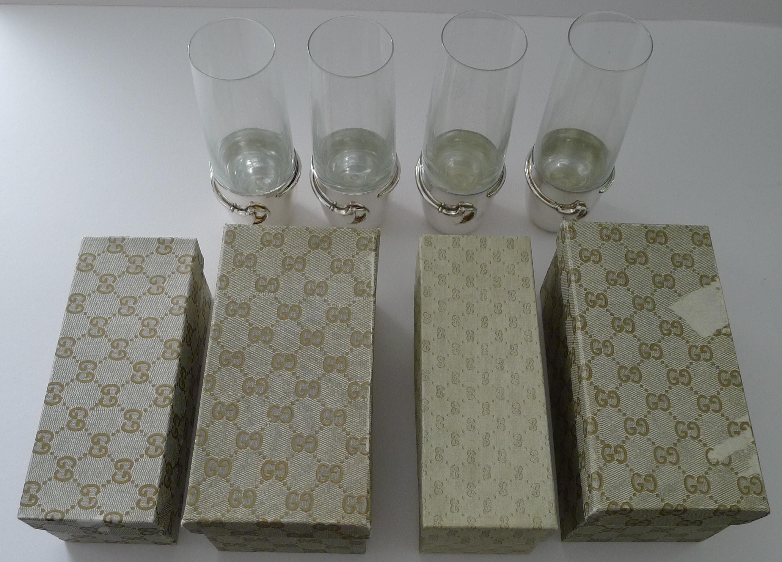 Gucci, Italia - Raro set di quattro bicchieri Snaffle Highball c.1970 in vendita 8