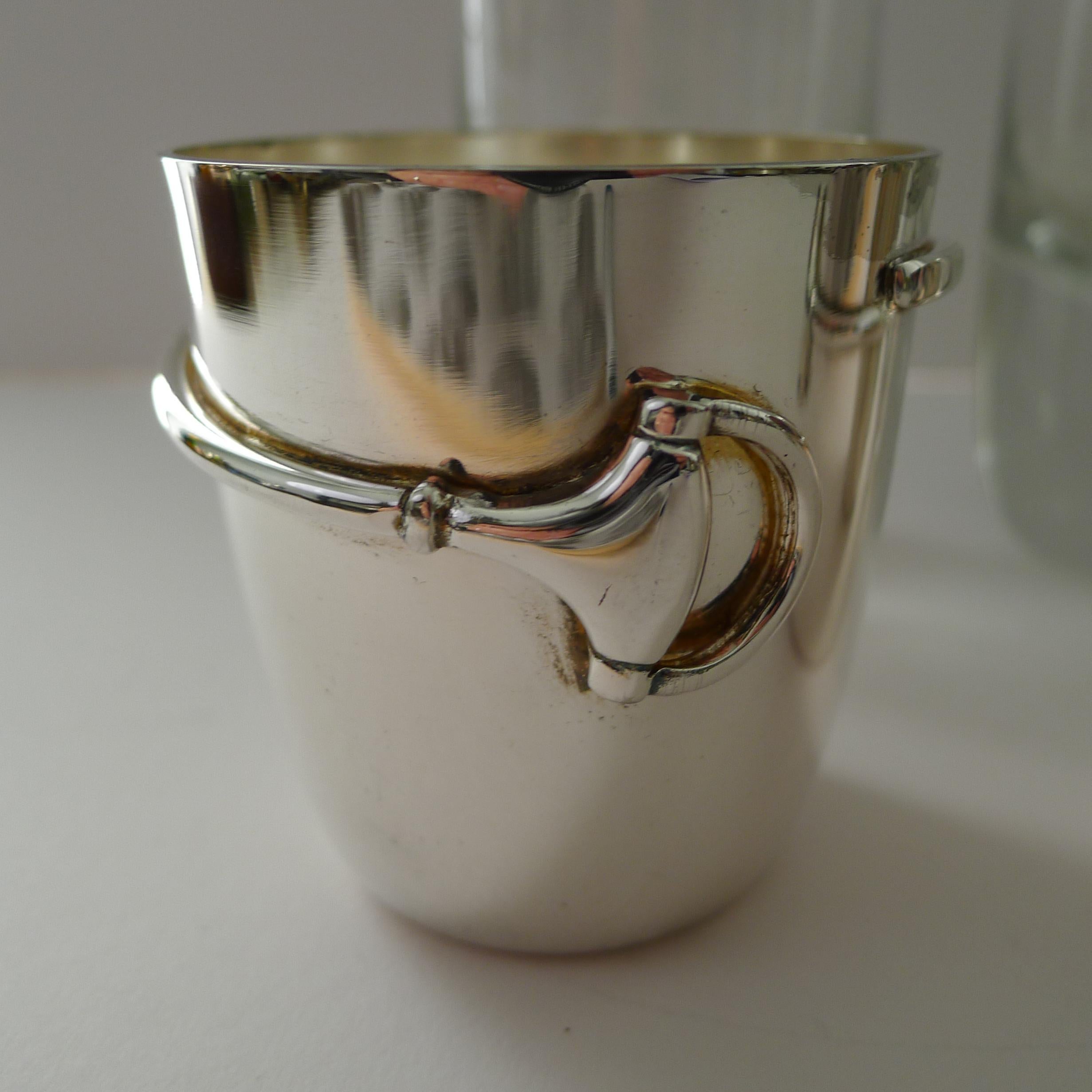 Placcato argento Gucci, Italia - Raro set di quattro bicchieri Snaffle Highball c.1970 in vendita