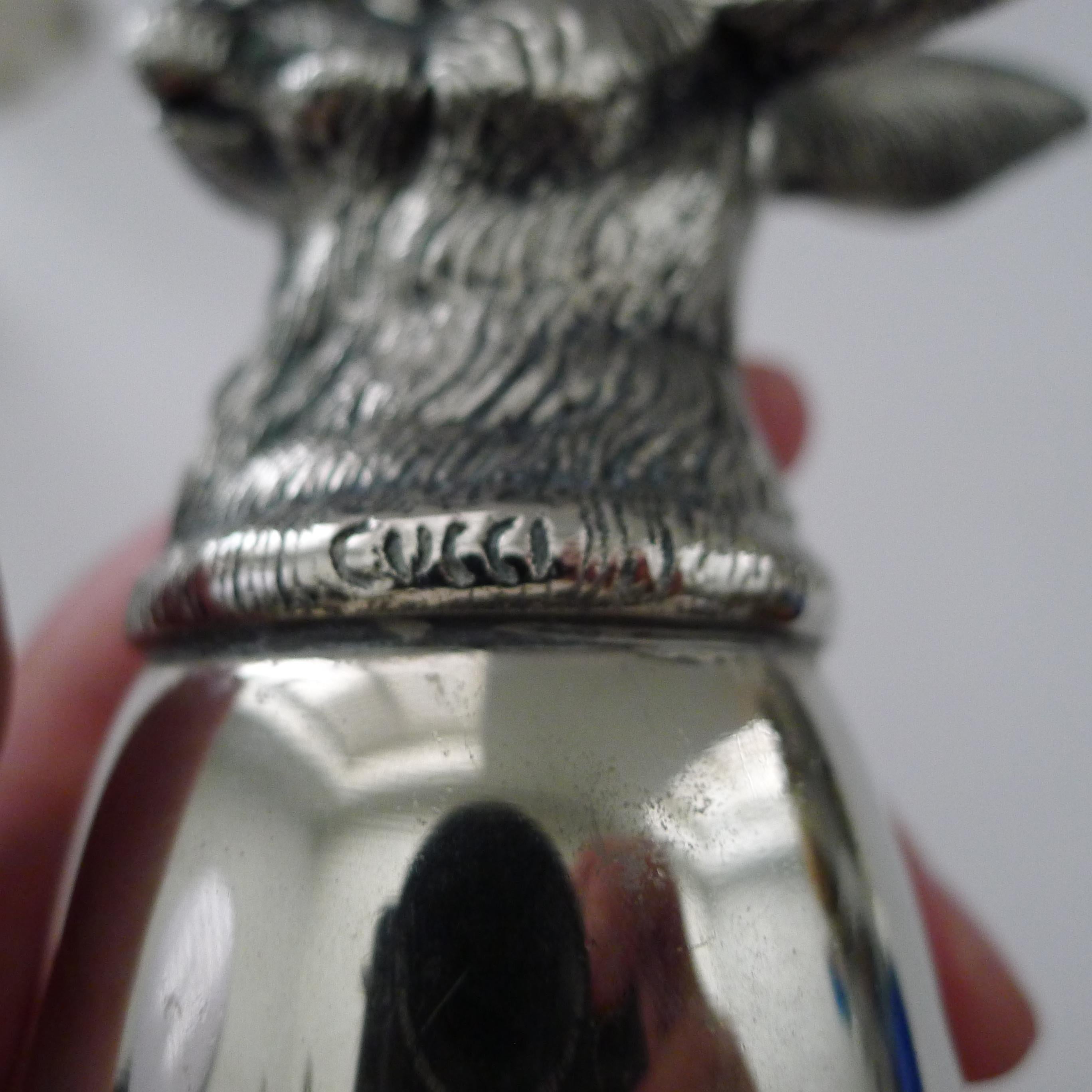 Gucci, Italy - Rare Set Six Figural Stirrup Cups c.1960 - Original Case 5