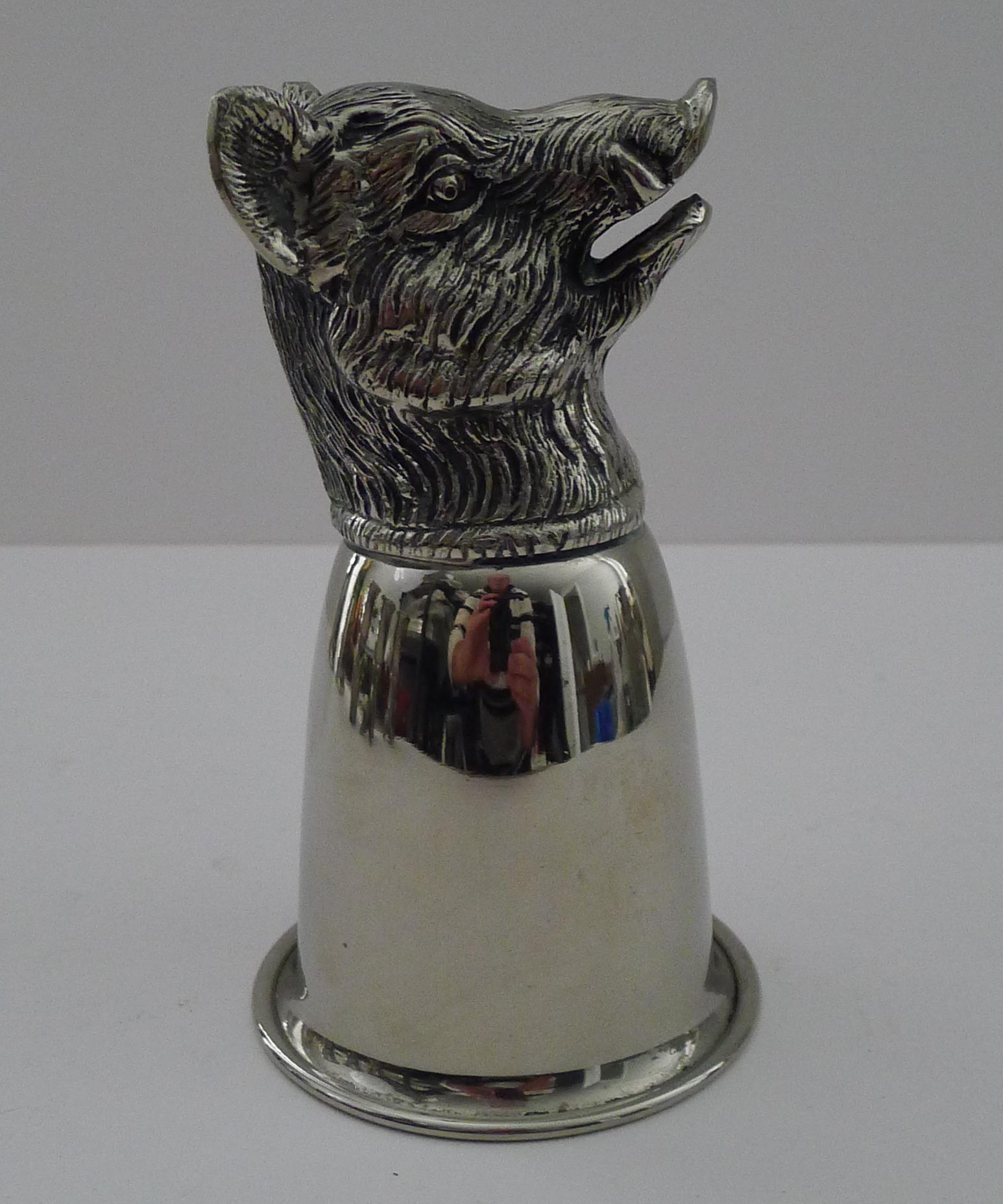 Gucci, Italy - Rare Set Six Figural Stirrup Cups c.1960 - Original Case 11