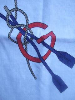 Gucci Italy Set of Seven Cotton Nautical Themed Napkins c 1970