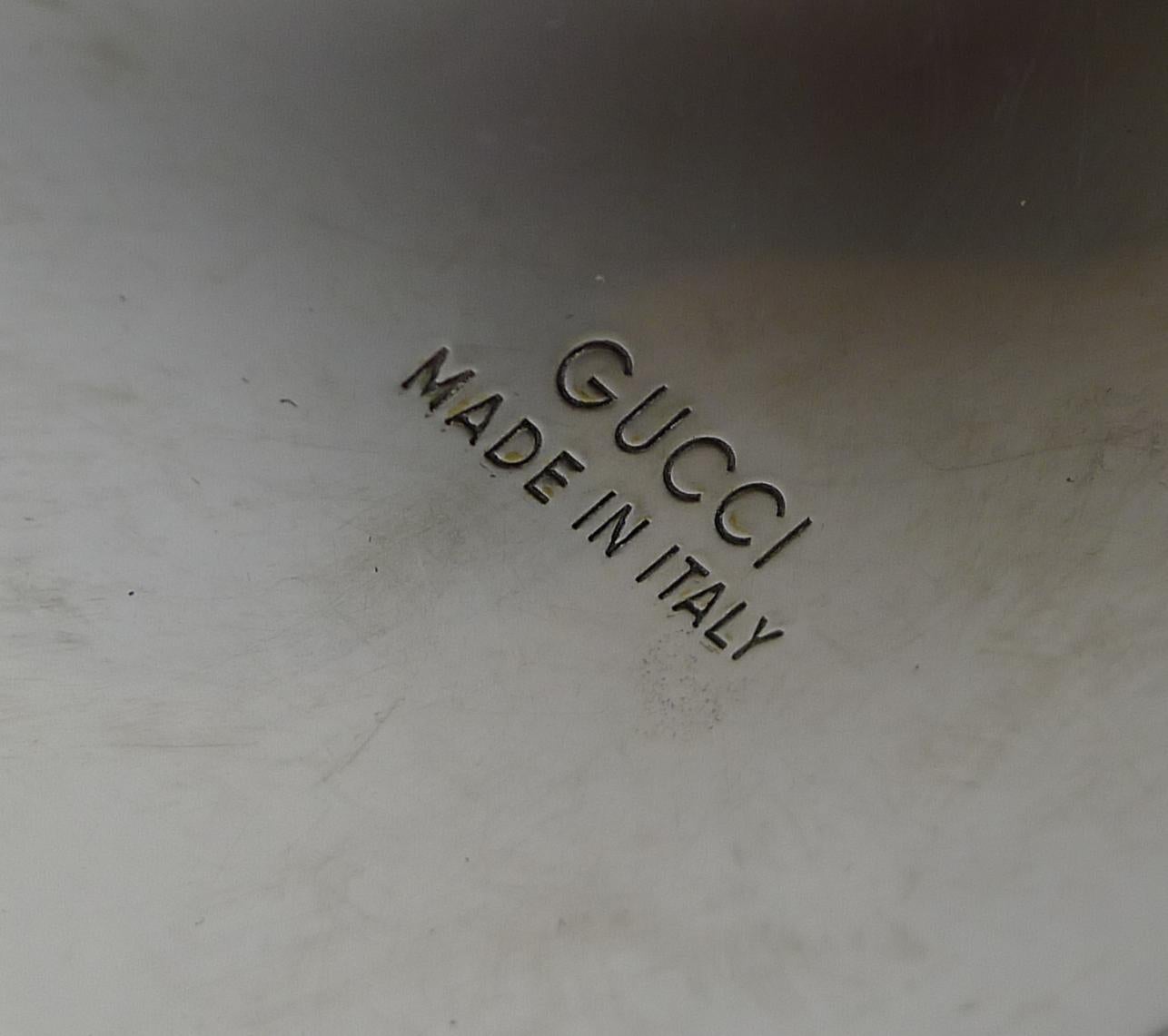 Gucci, Italy, Silver Plated Wine Bottle Holder, Horsebit 1