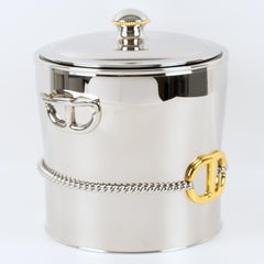 Gucci Italy Silvered and Gilt Metal Barware Ice Bucket