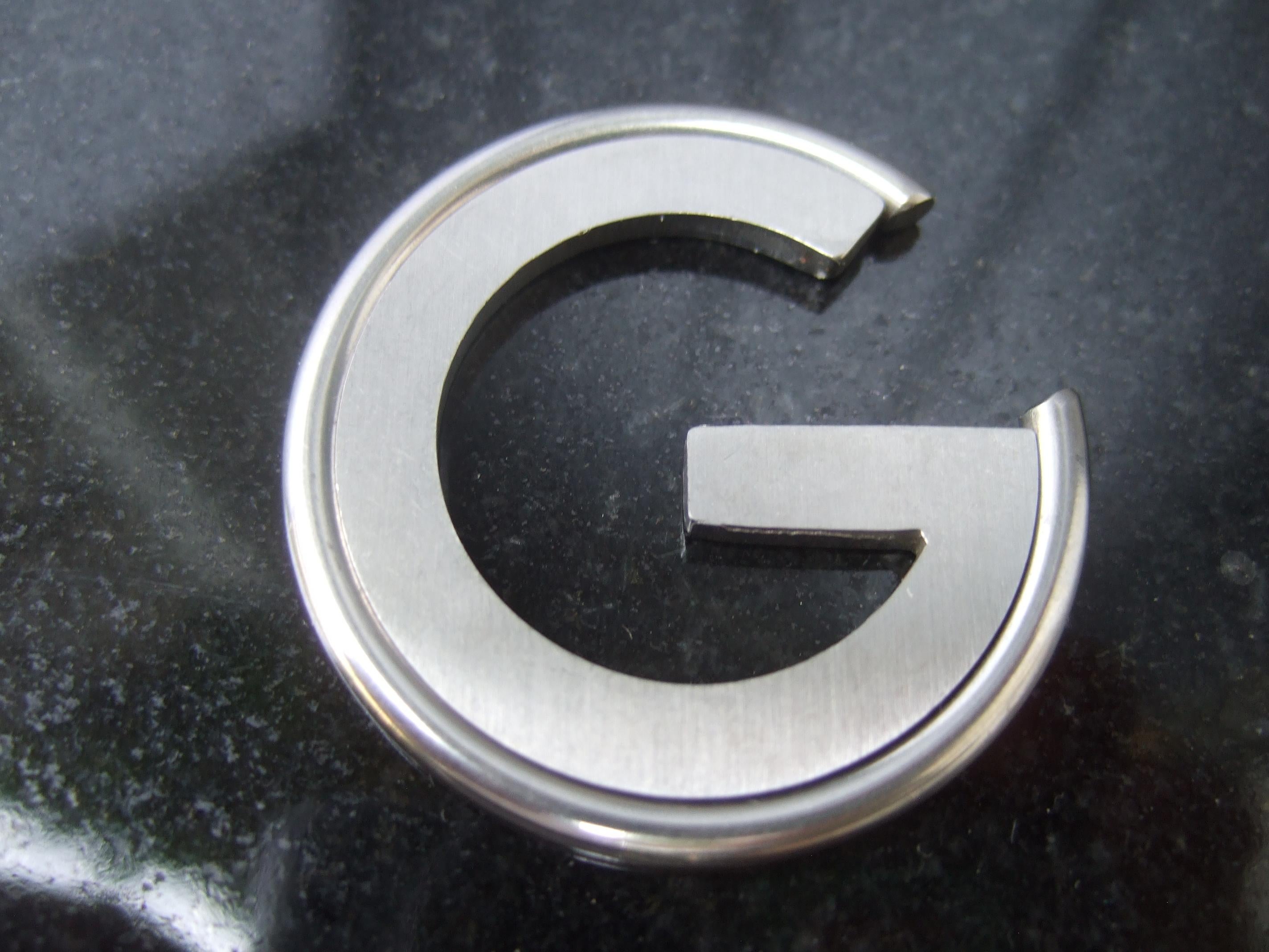 Gray Gucci Italy Small Round Book Mark / Desk Collectible in Gucci Box 21st c For Sale