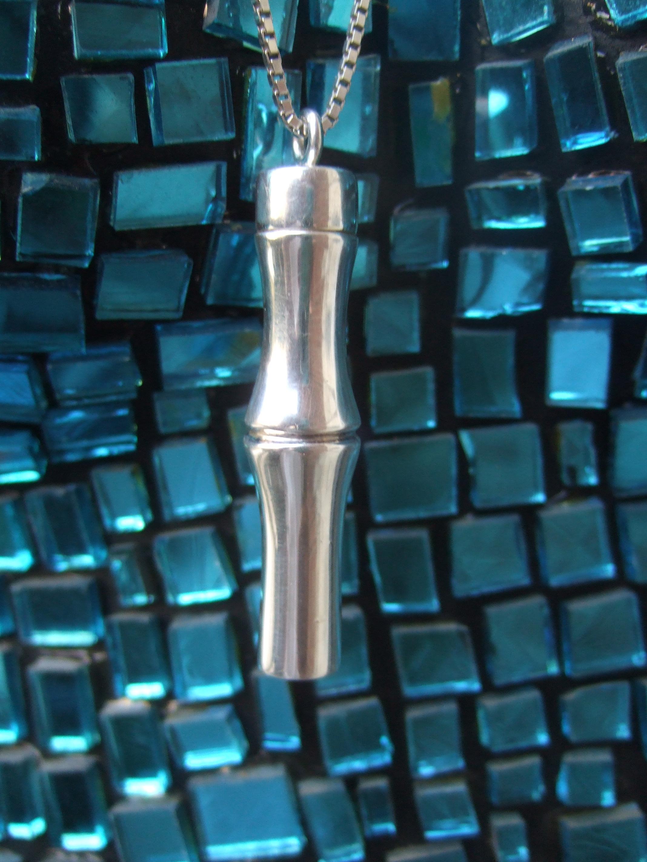 A.I.C. Italia Argento Sterling Collana con ciondolo stile bambù 21° C. in vendita 8