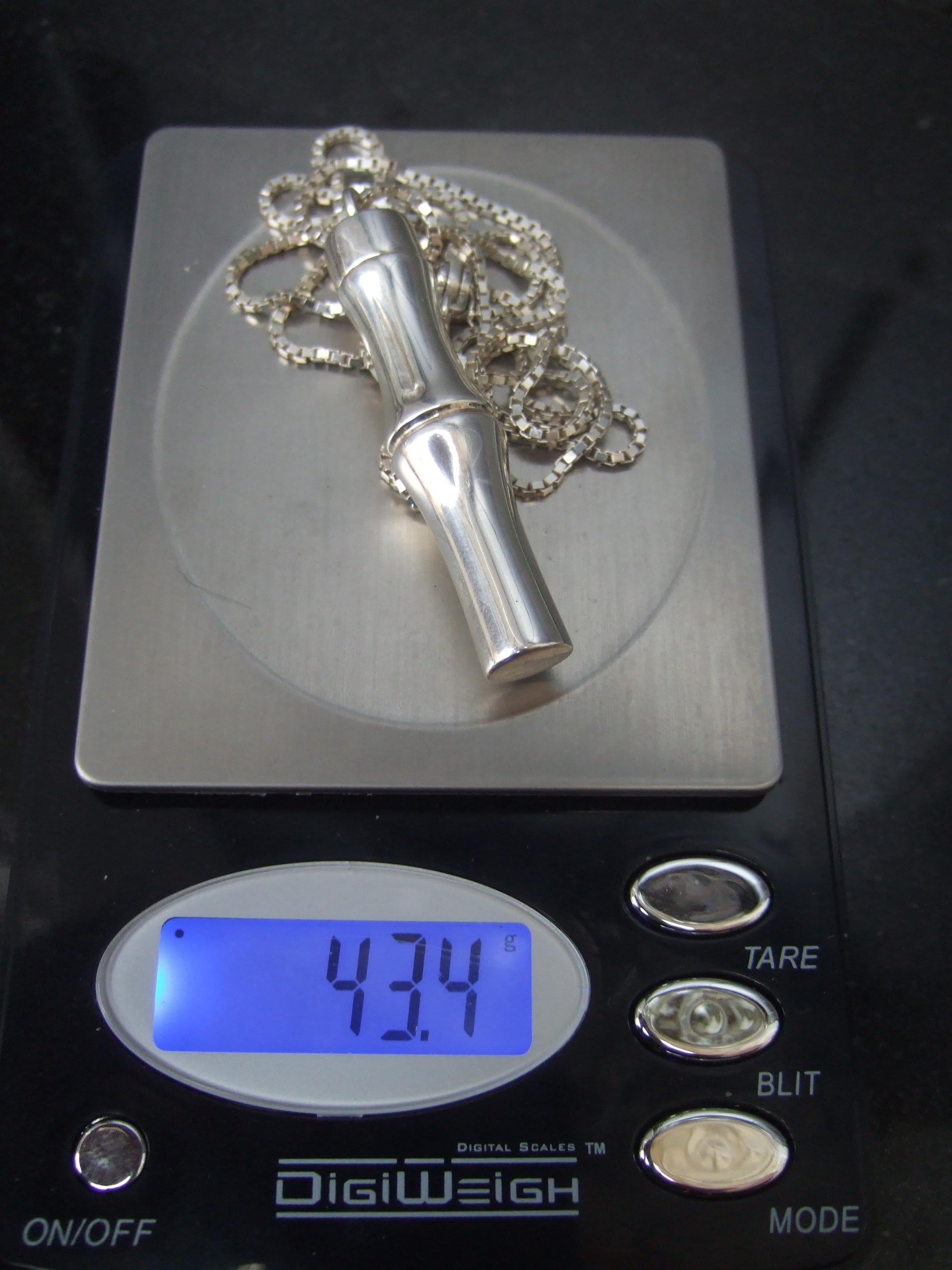 A.I.C. Italia Argento Sterling Collana con ciondolo stile bambù 21° C. in vendita 10