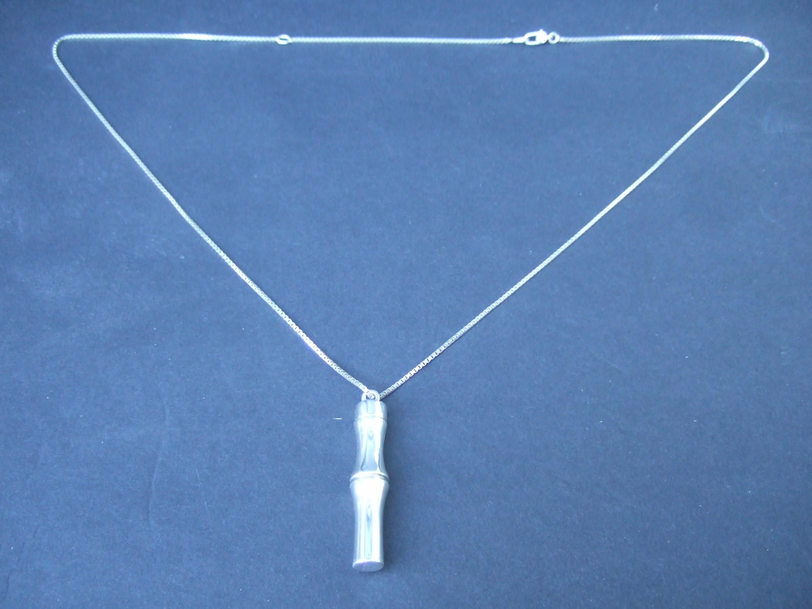 A.I.C. Italia Argento Sterling Collana con ciondolo stile bambù 21° C. in vendita 3