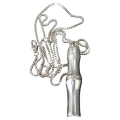 A.I.C. Italia Argento Sterling Collana con ciondolo stile bambù 21° C.