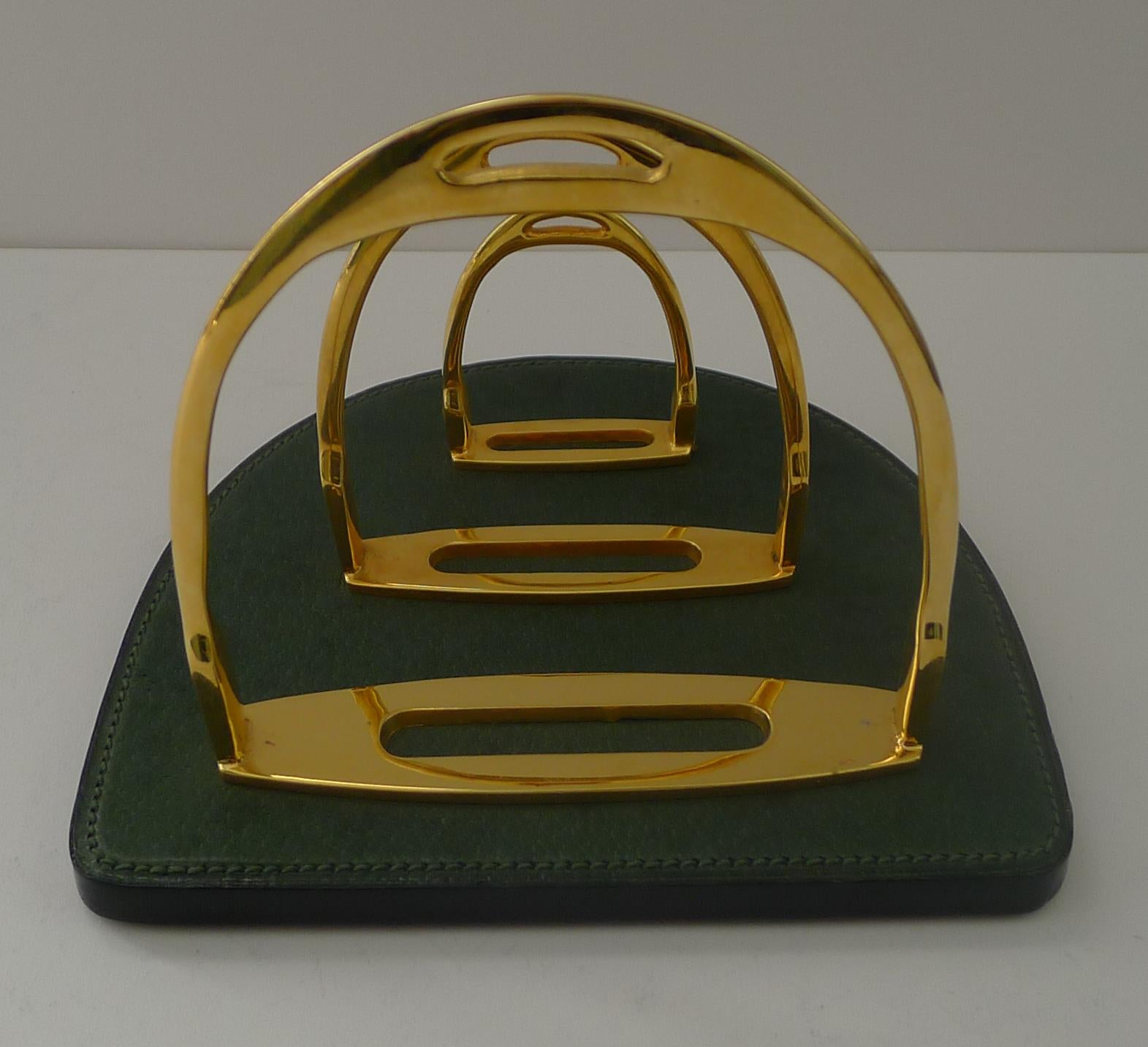 Gucci, Italy - Vintage Equestrian Letter Holder / Desk Organizer c.1975 For Sale 4